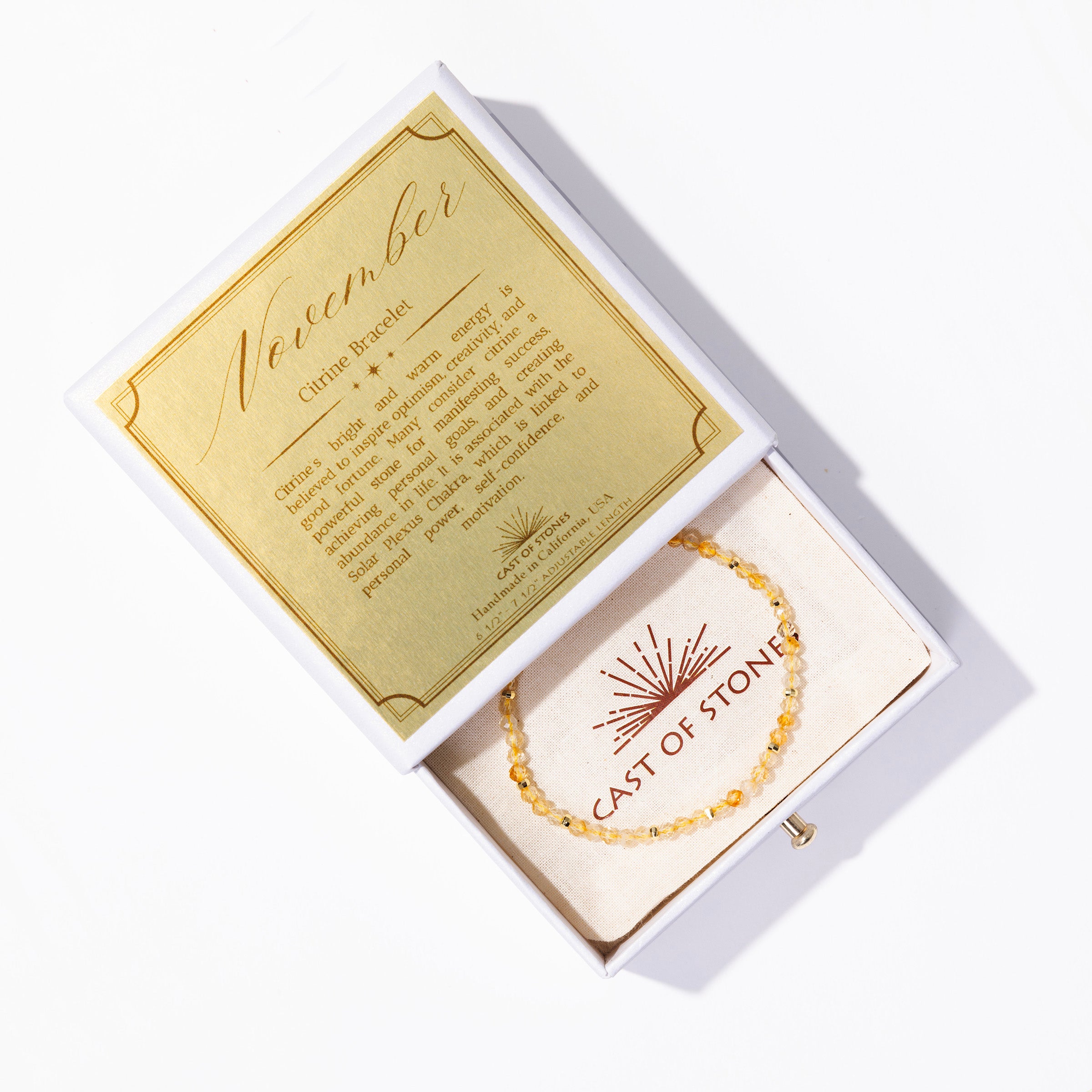 November Birthstone Bracelet - Citrine