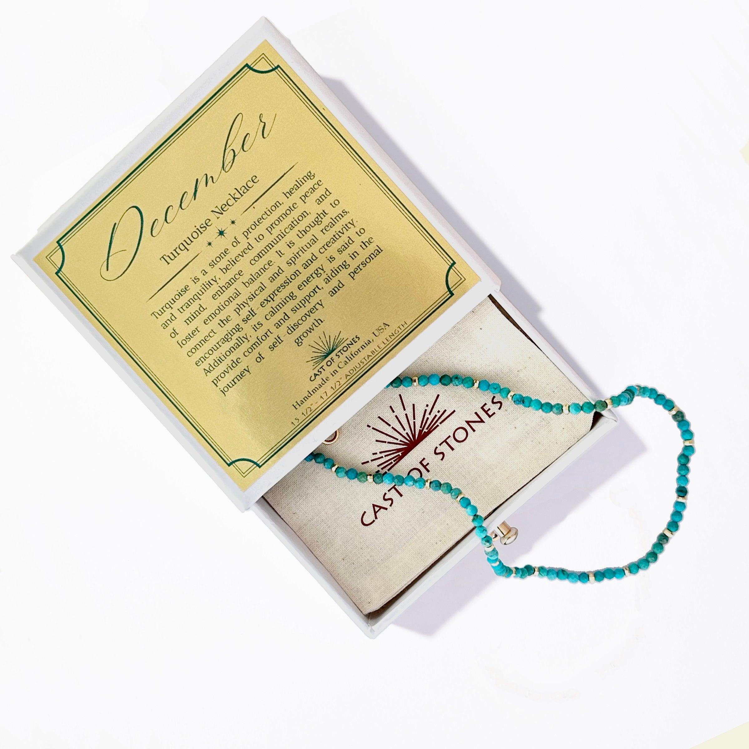 December Birthstone Necklace - Turquoise
