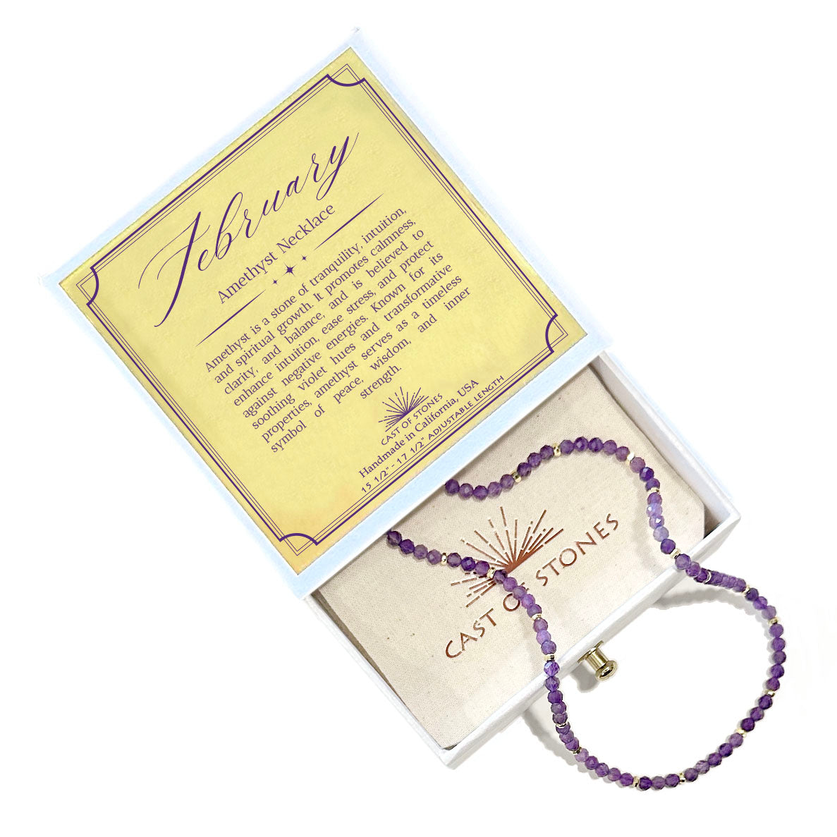 February Birthstone Necklace - Amethyst