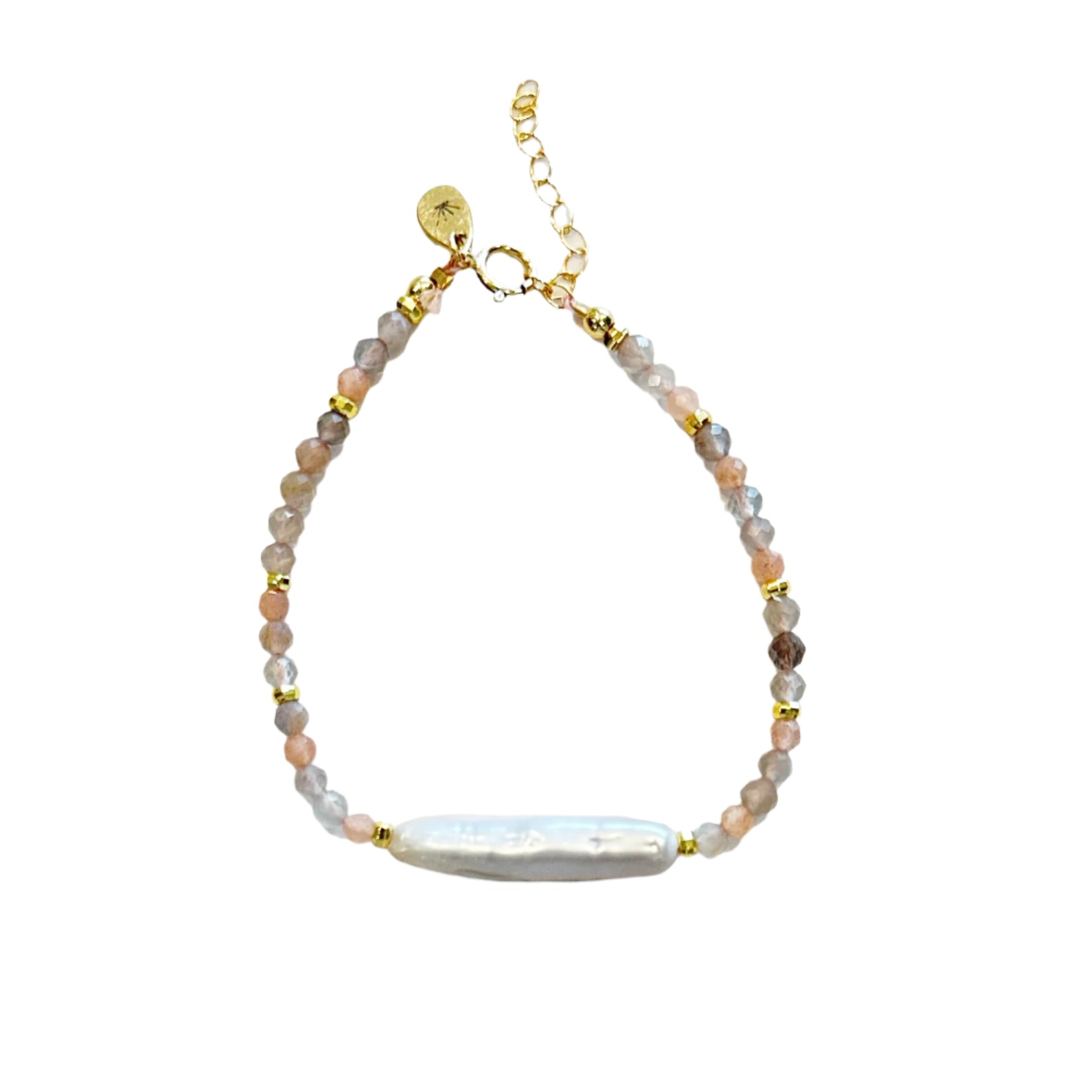 June Birthstone Bracelet - Pearl & Moonstone