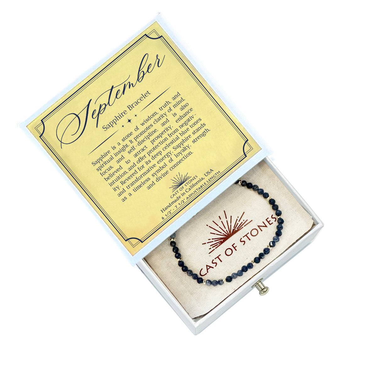 September Birthstone Bracelet - Sapphire