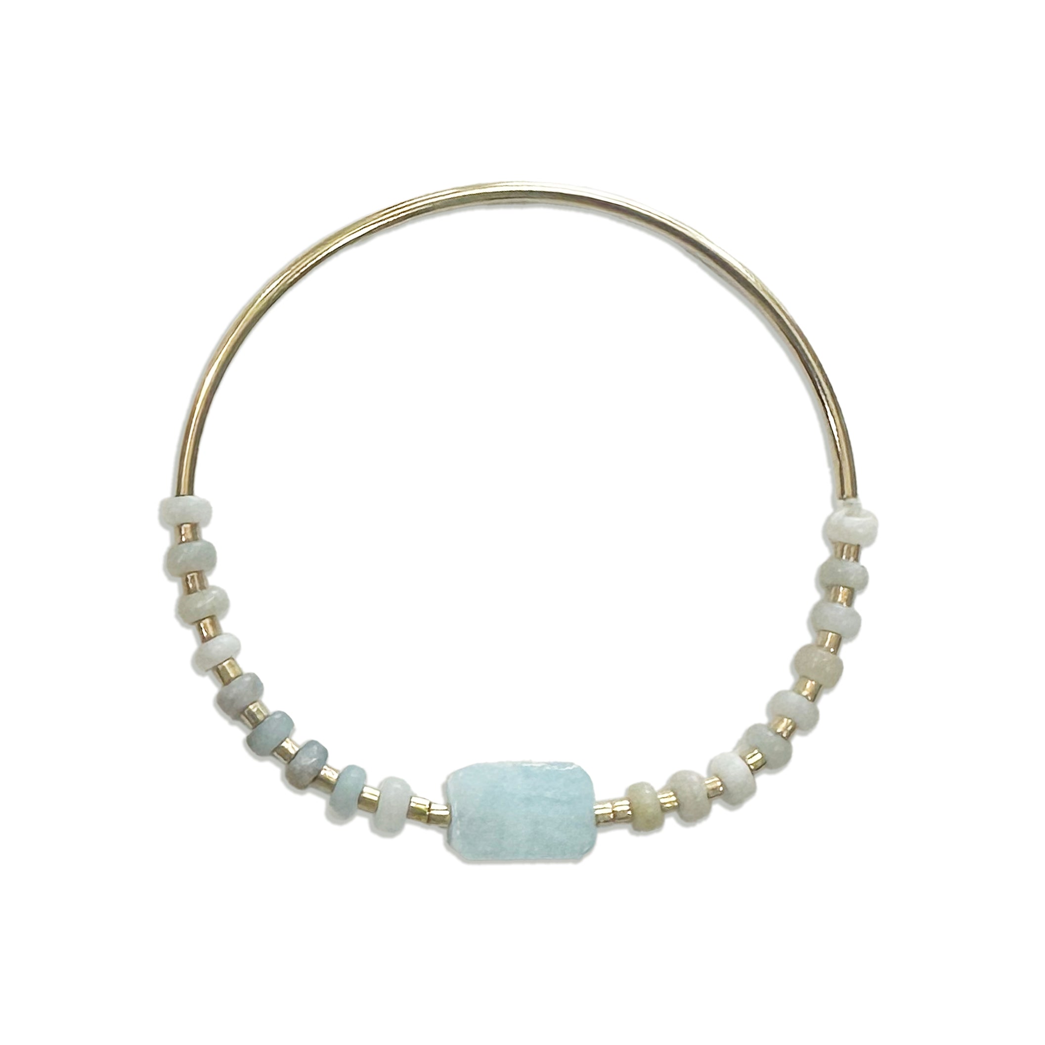 aquamarine bracelet in gold