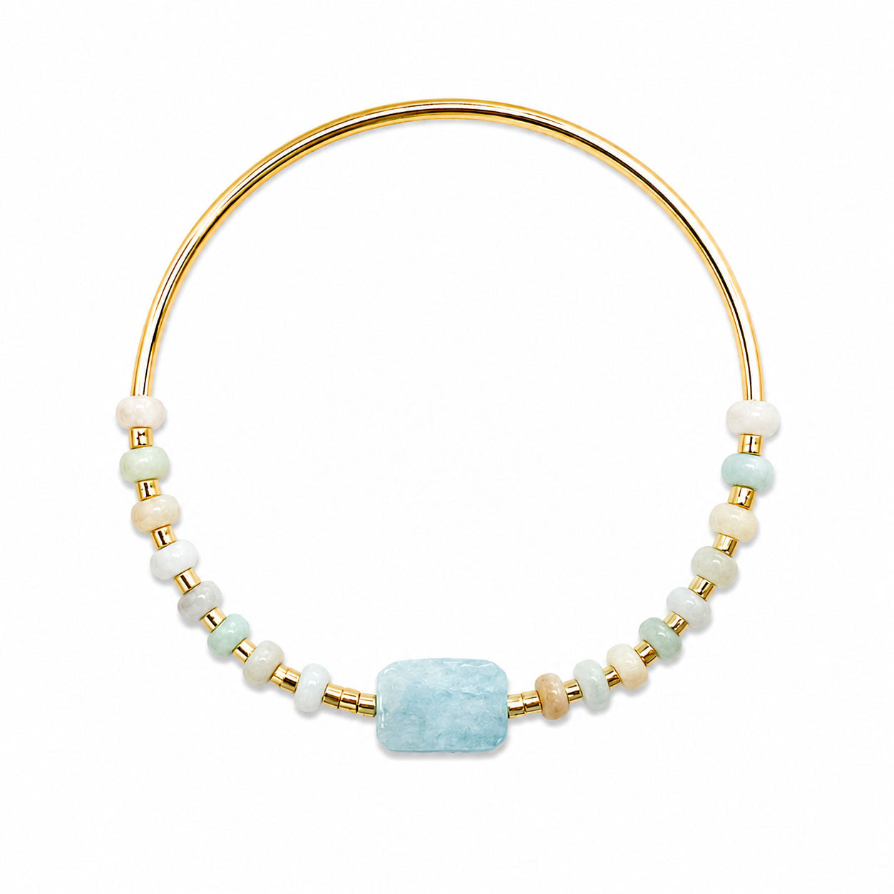 aquamarine bracelet in gold