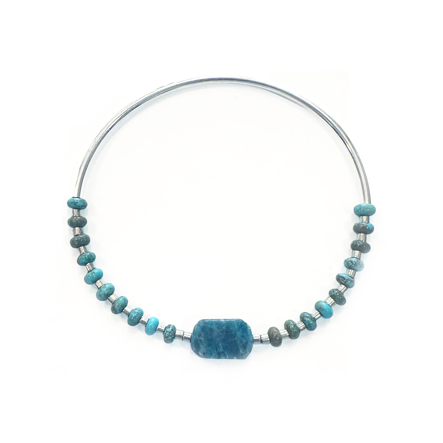 apatite silver bracelet