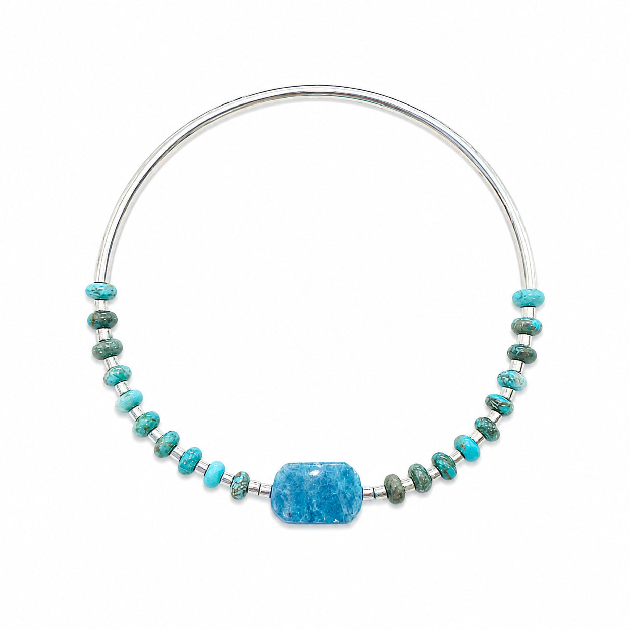 apatite silver bracelet