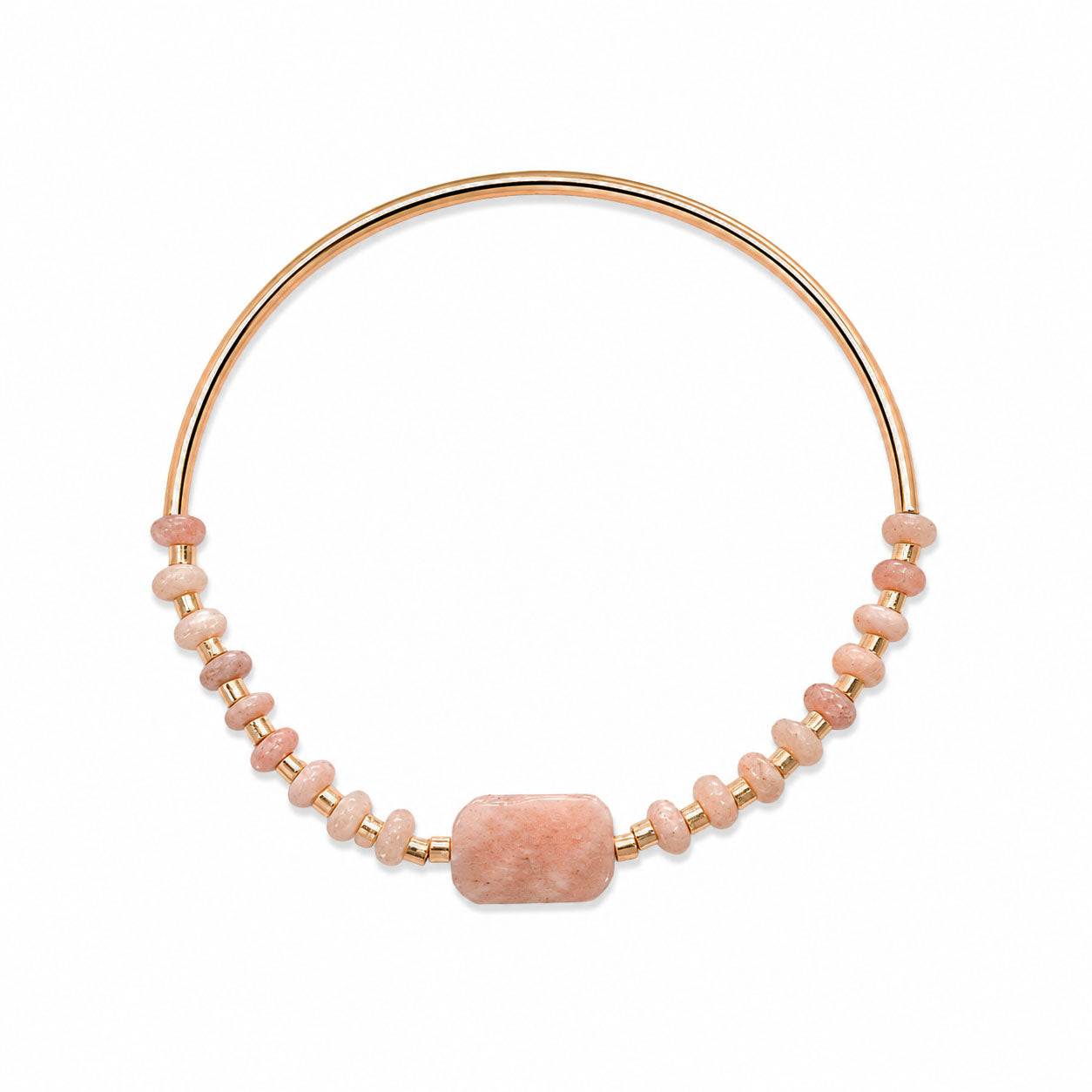 Sunstone stretch bracelet in gold