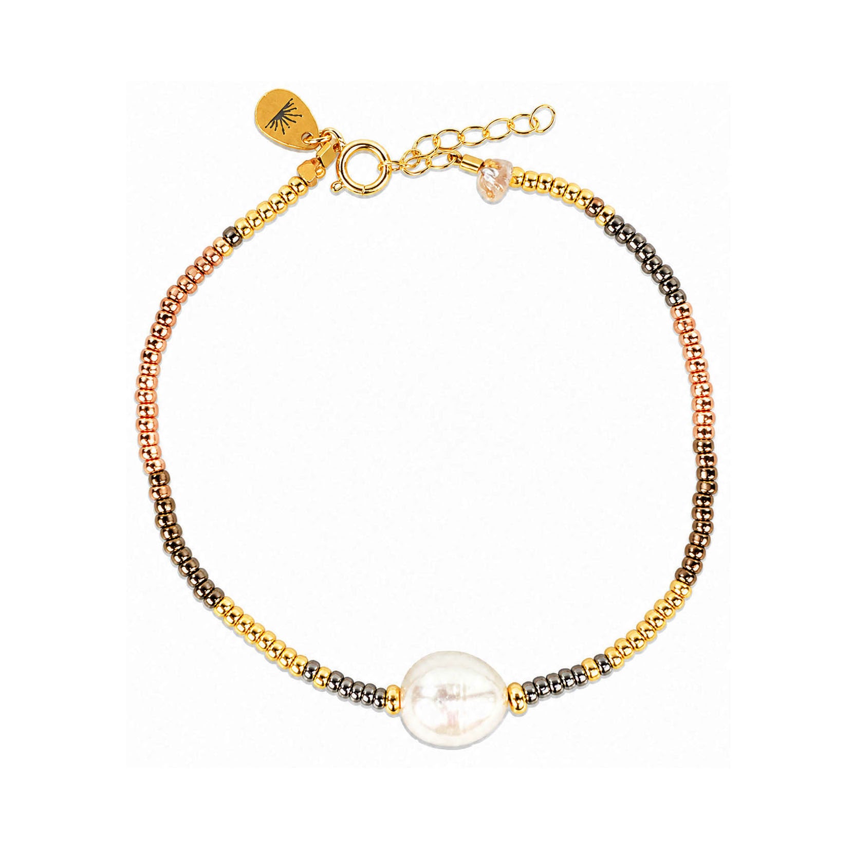 White Pearl Solitaire Bracelet