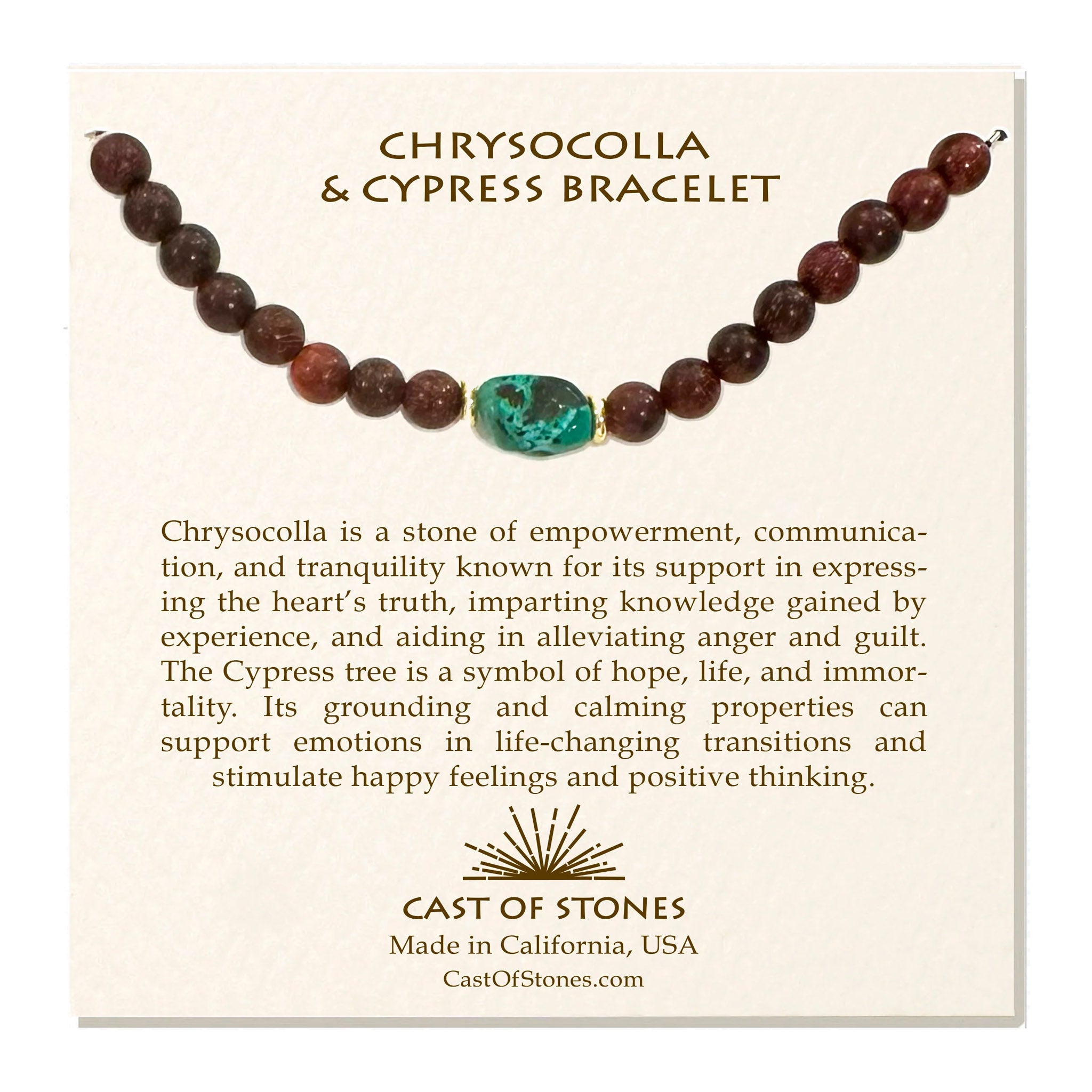 Chrysocolla & Cypress Bracelet