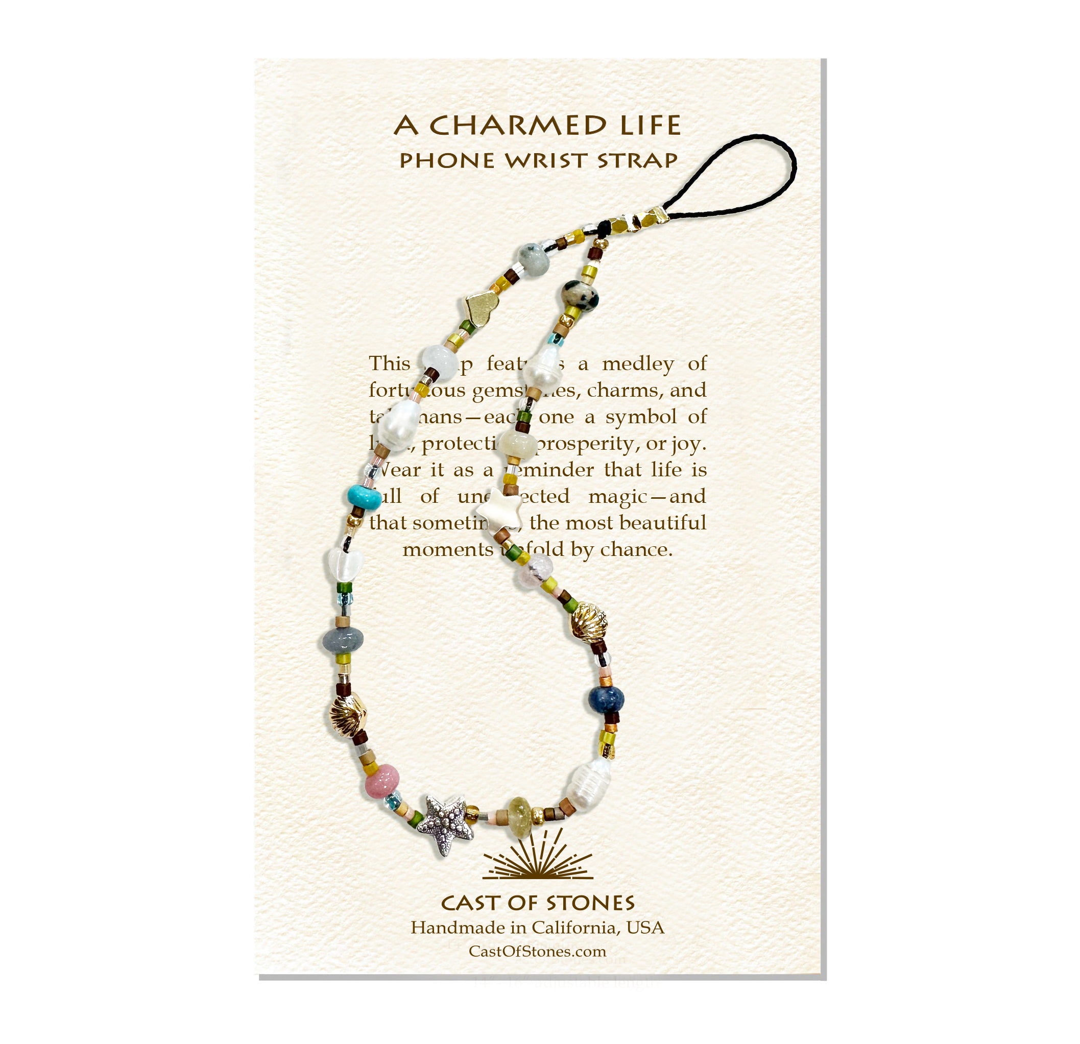 phone strap with pearls