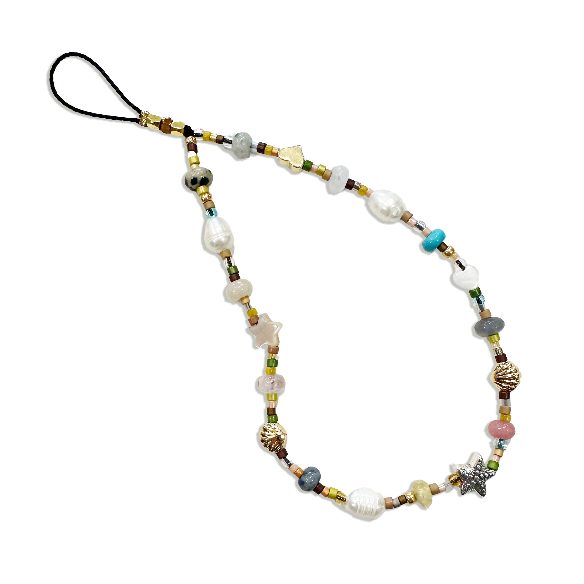 phone strap with pearls