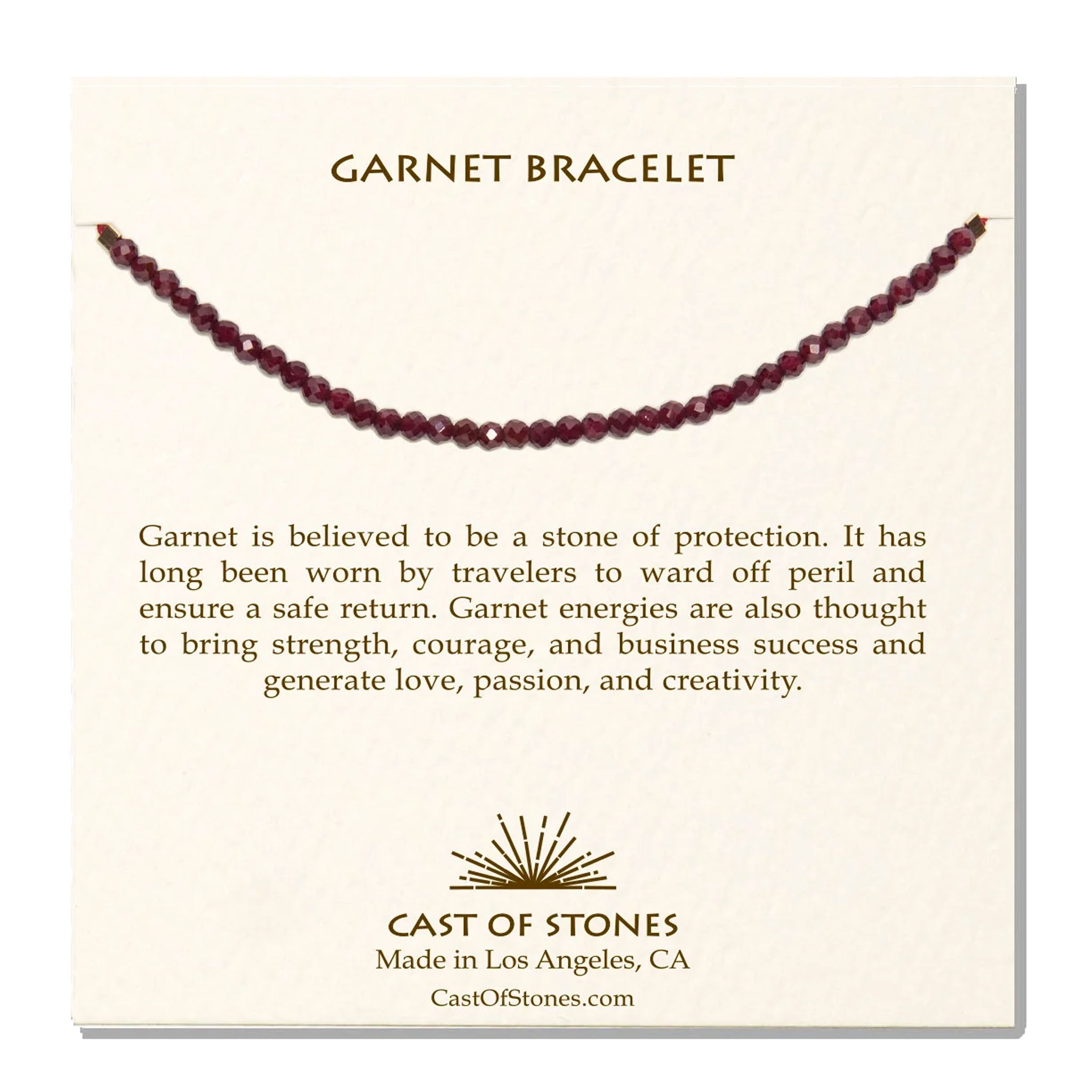 Garnet Gemstone Bracelet