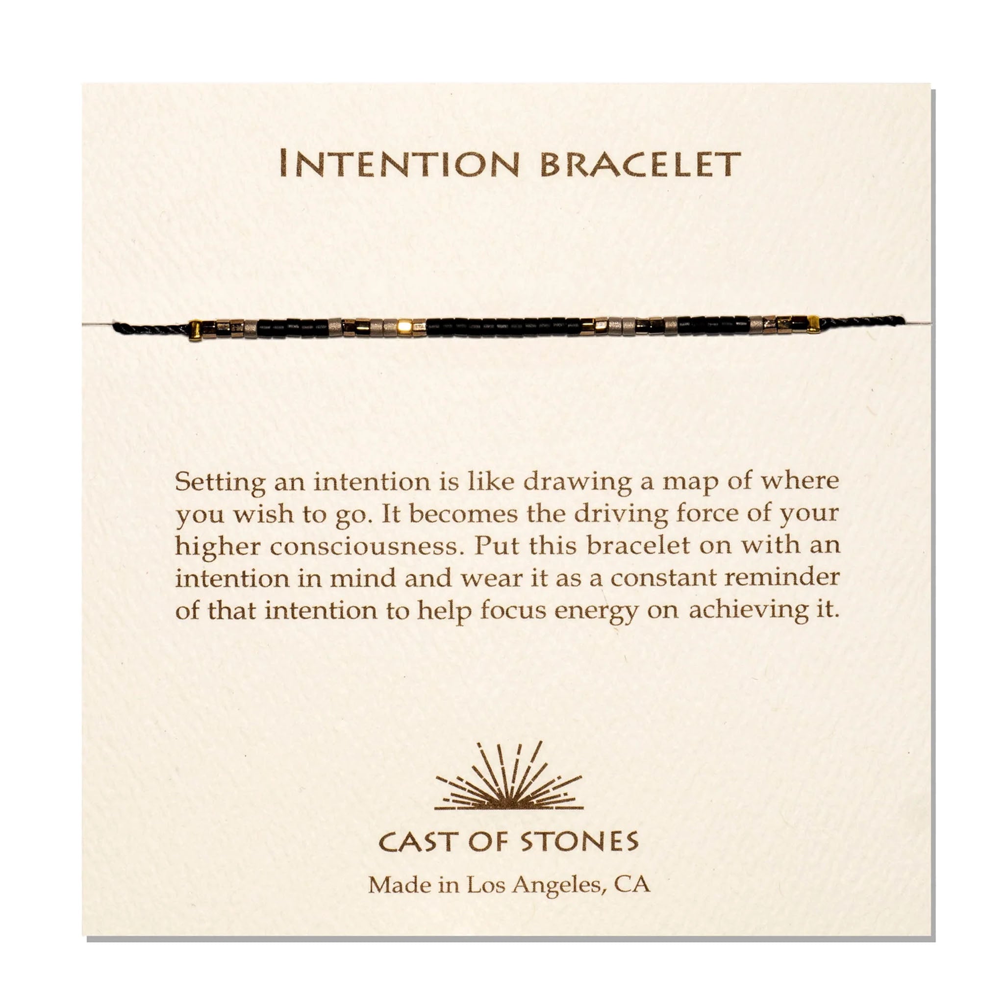 Intention Bracelet - Black/Grey