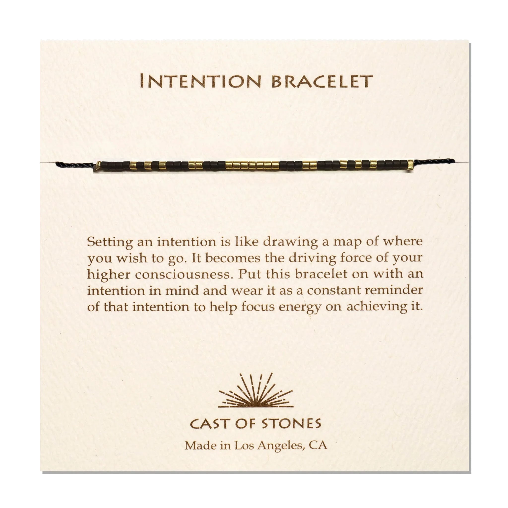 Intention Bracelet - Gold/ Black