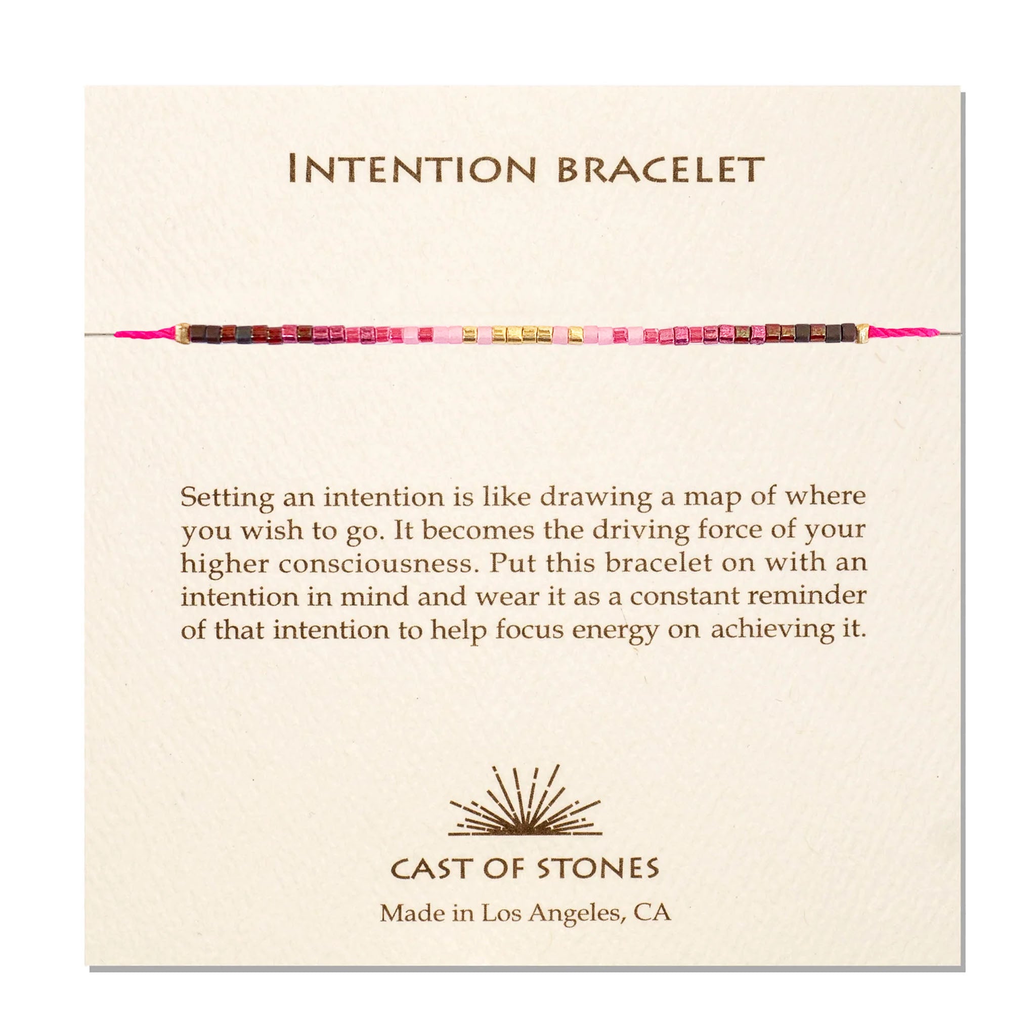 Cast-of-Stones-Intention-Bracelet-Radiant-Pink-with-Information-Card
