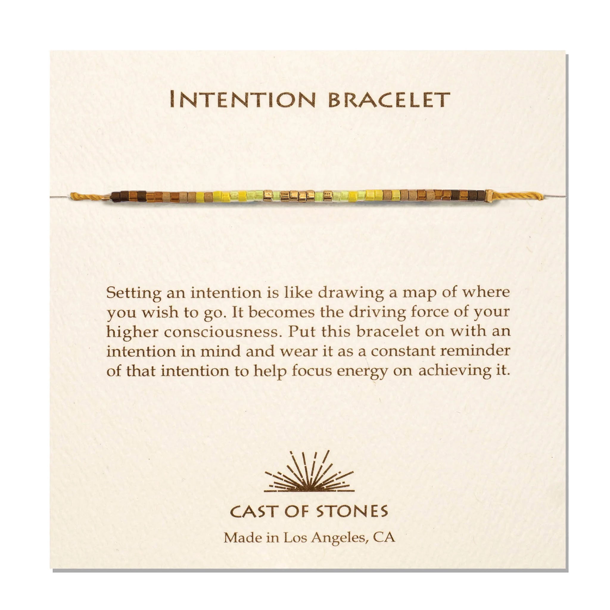 Cast-of-Stones-Intention-Bracelet-Radiant-Yellow-with-Information-Card