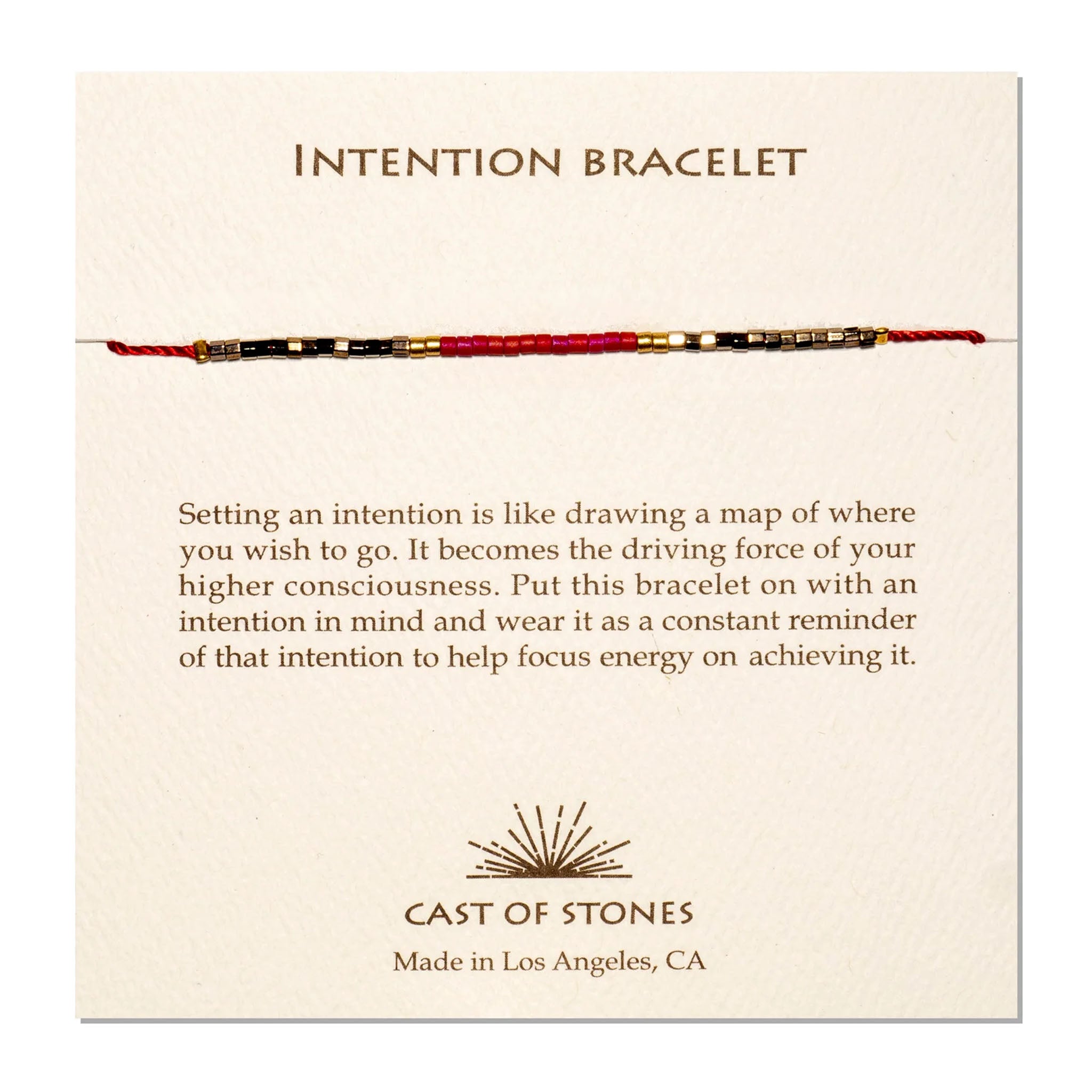 Intention Bracelet - Red/Neutral