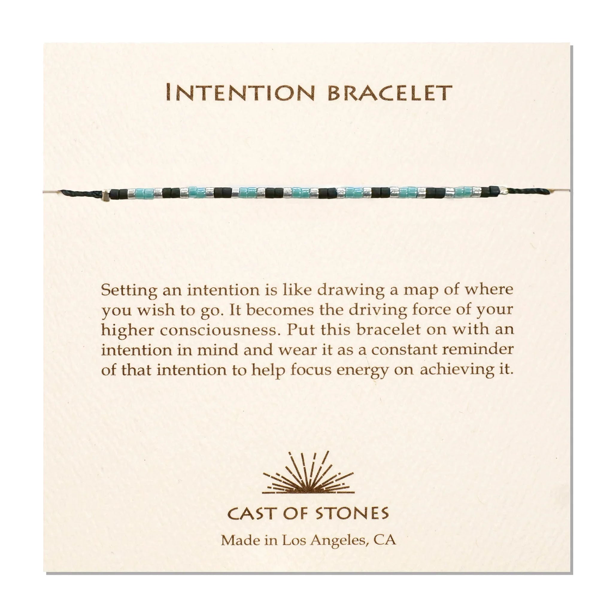 Intention Bracelet - Silver/Turquoise