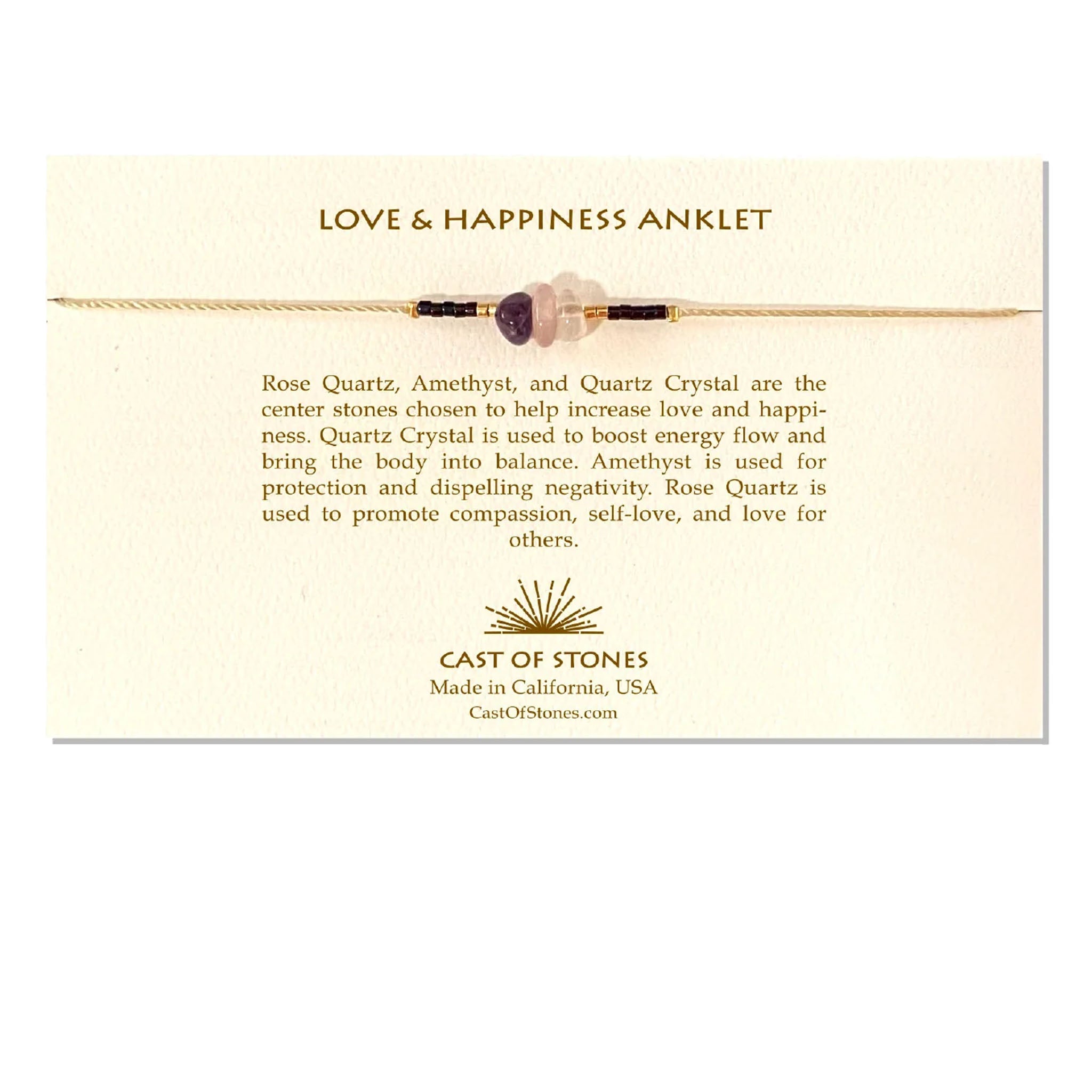 Love & Happiness Gemstone Anklet