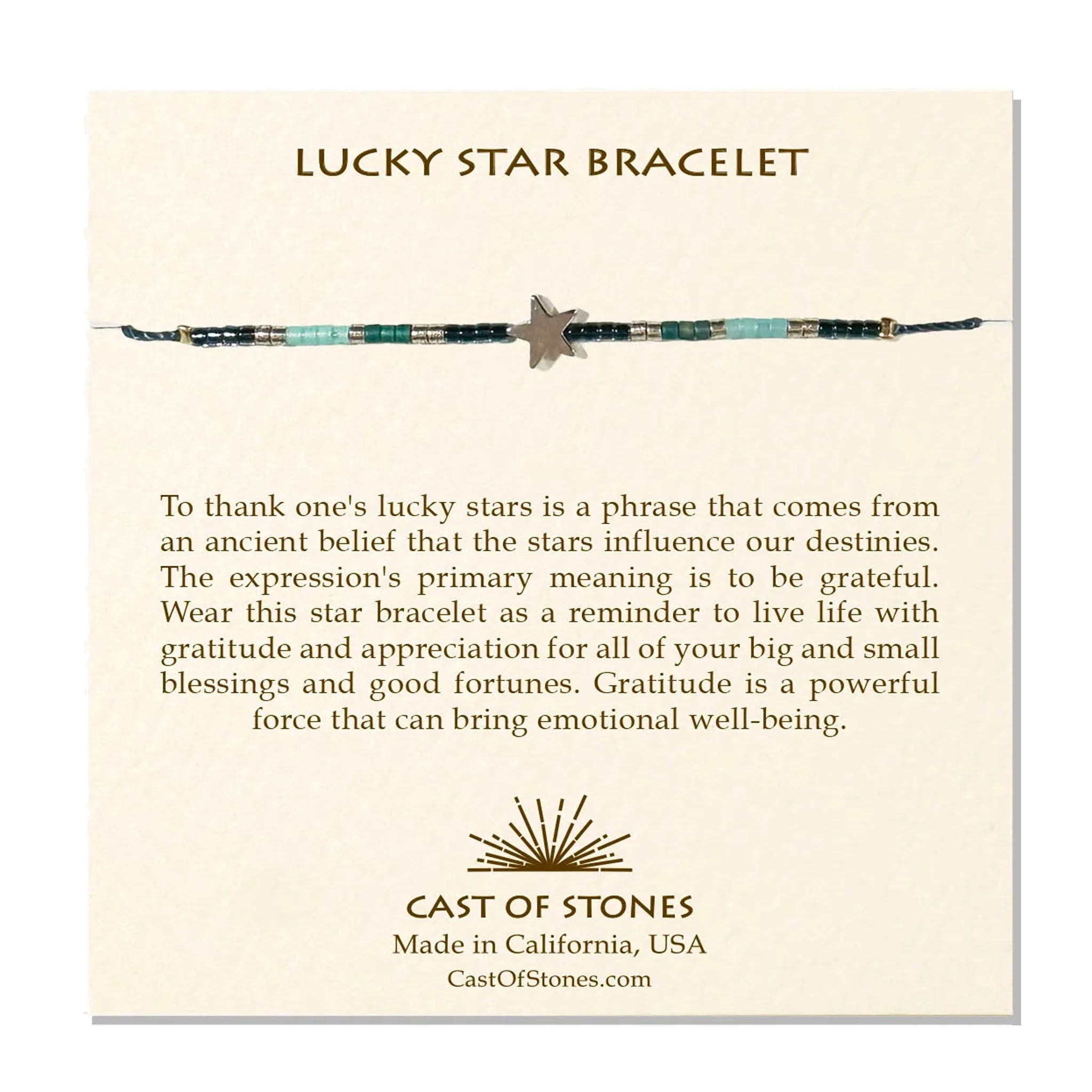 Lucky Star Bracelet - Silver/Blue