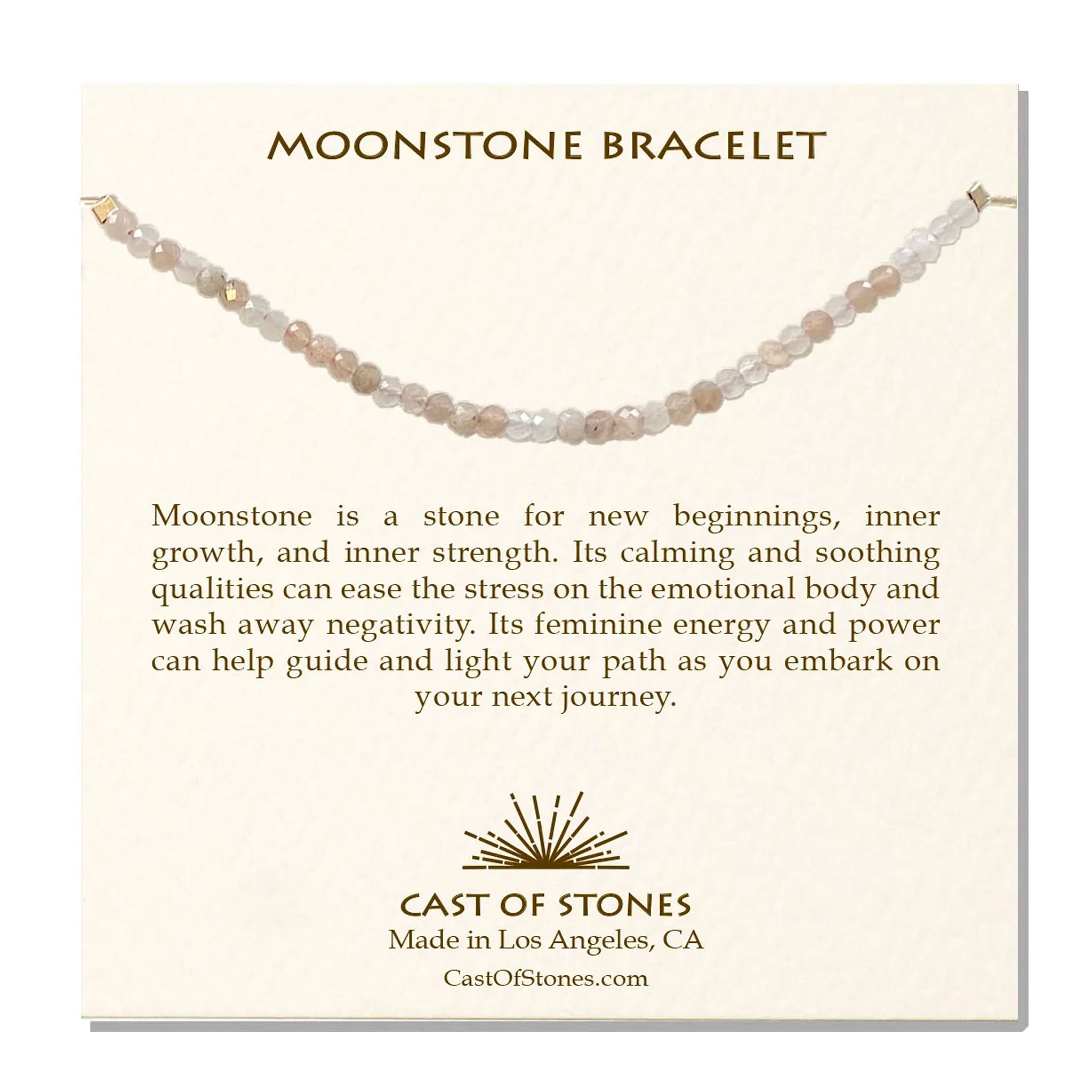 Moonstone Gemstone Bracelet