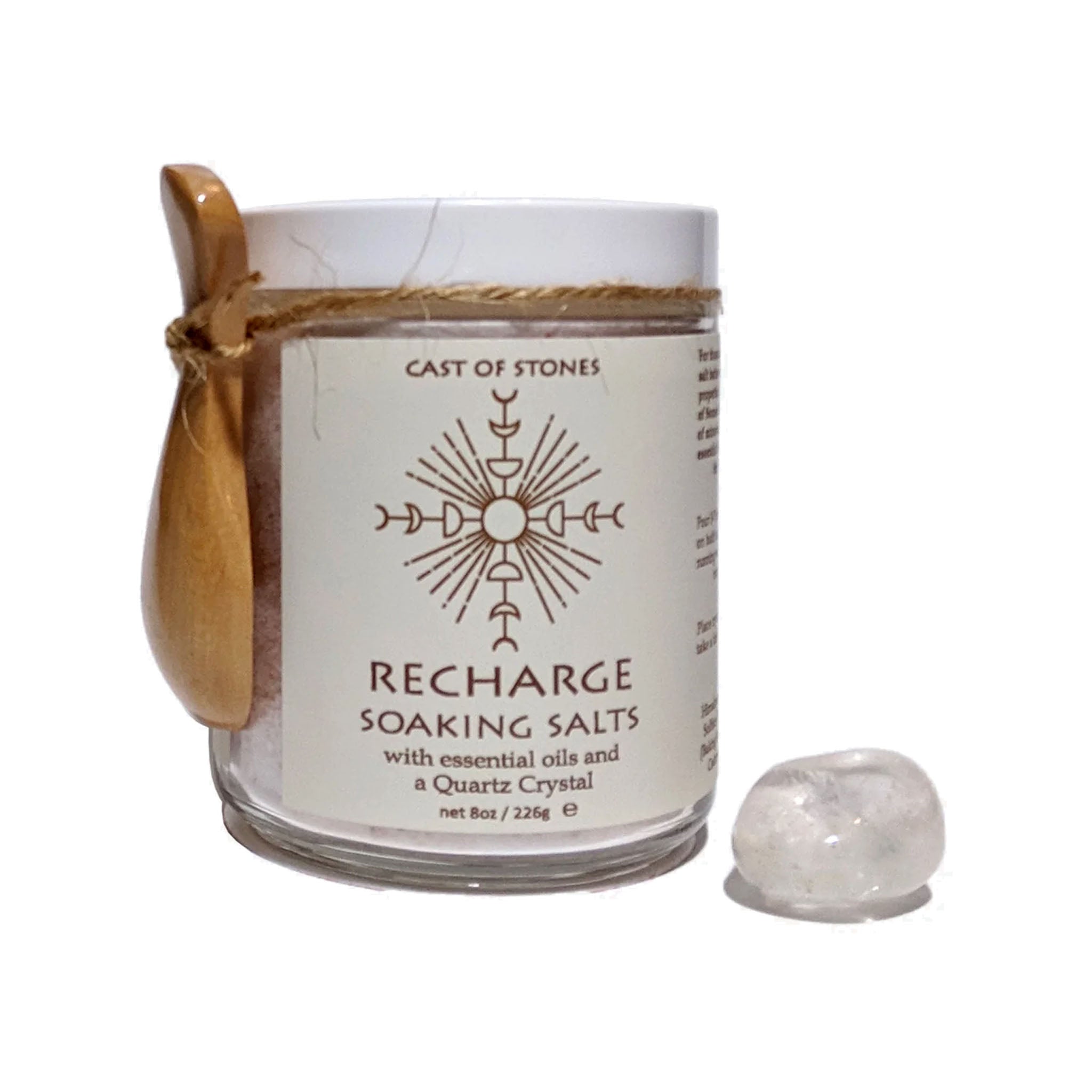 Soaking Salts with Clear Quartz Crystal - Recharge