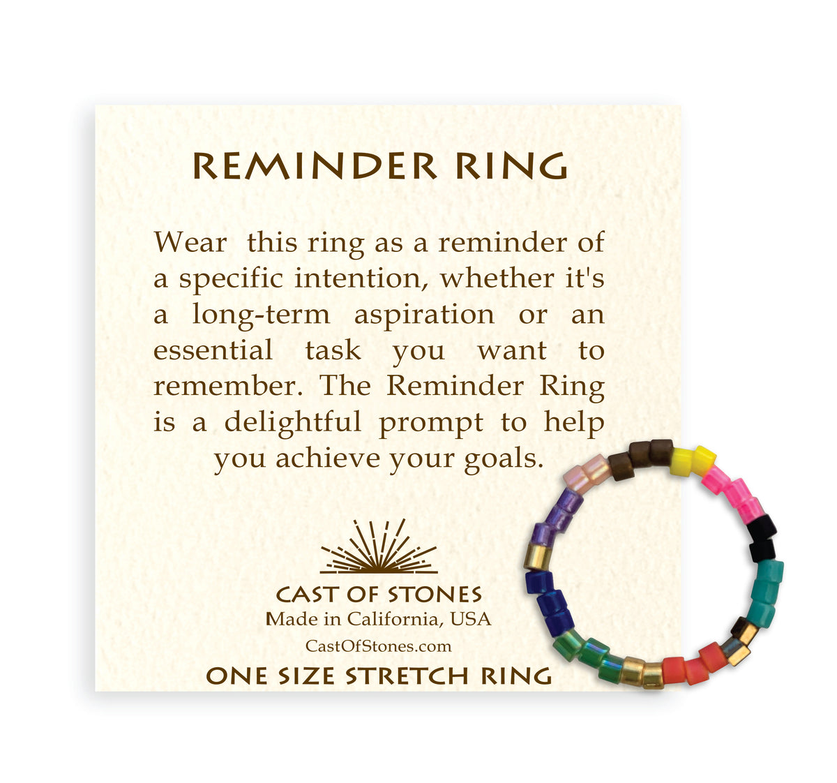 Reminder Ring - Rainbow Multi | Cast of Stones