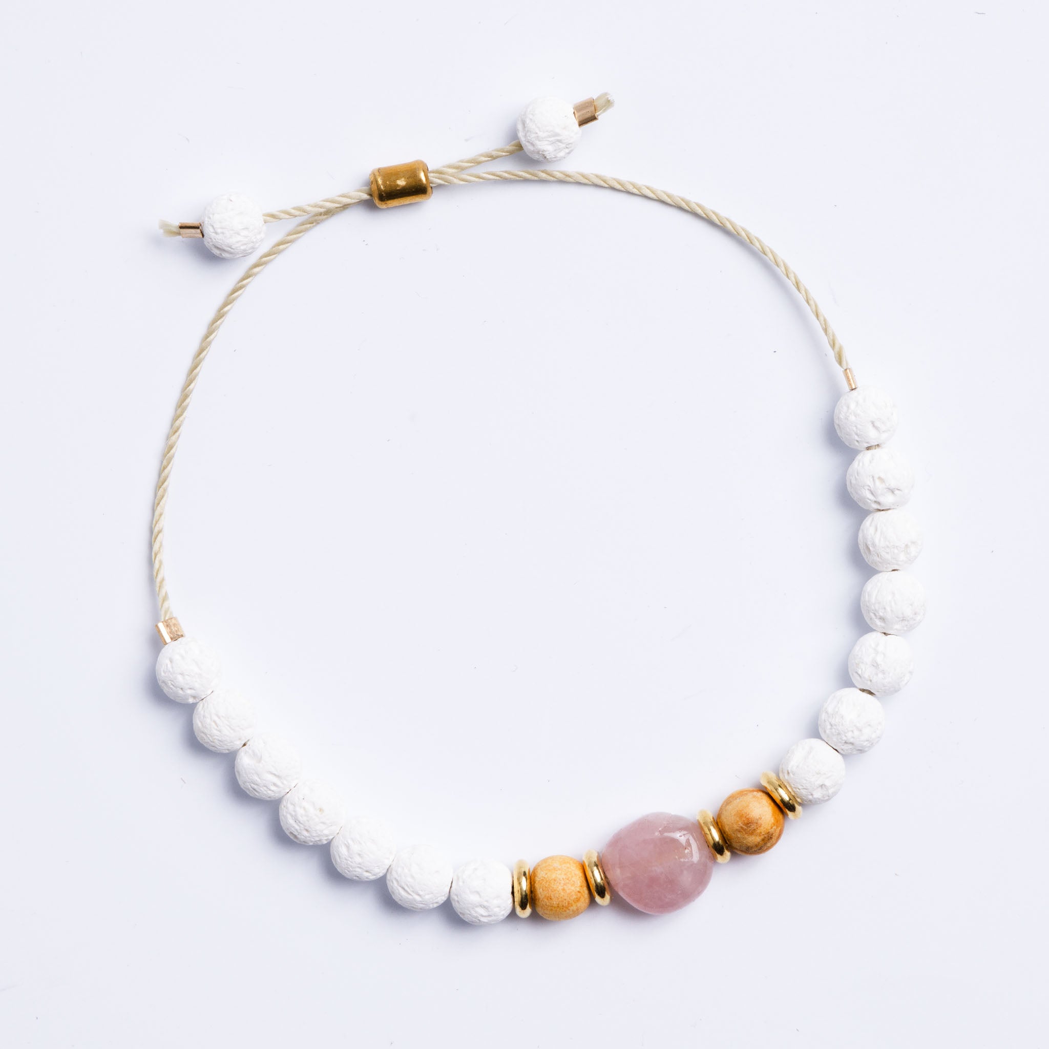 Rose Quartz, Palo Santo & Lava Stone Bracelet