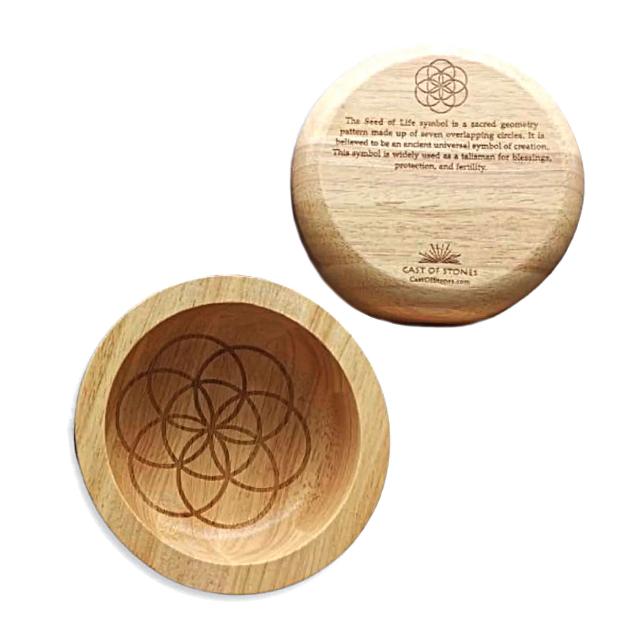 Seed of Life Bowl - Rubberwood