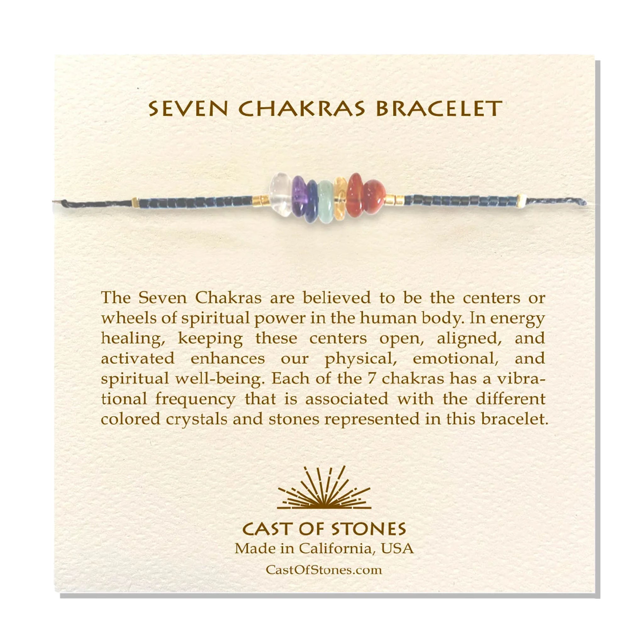 Seven Chakras Gemstone Bracelet