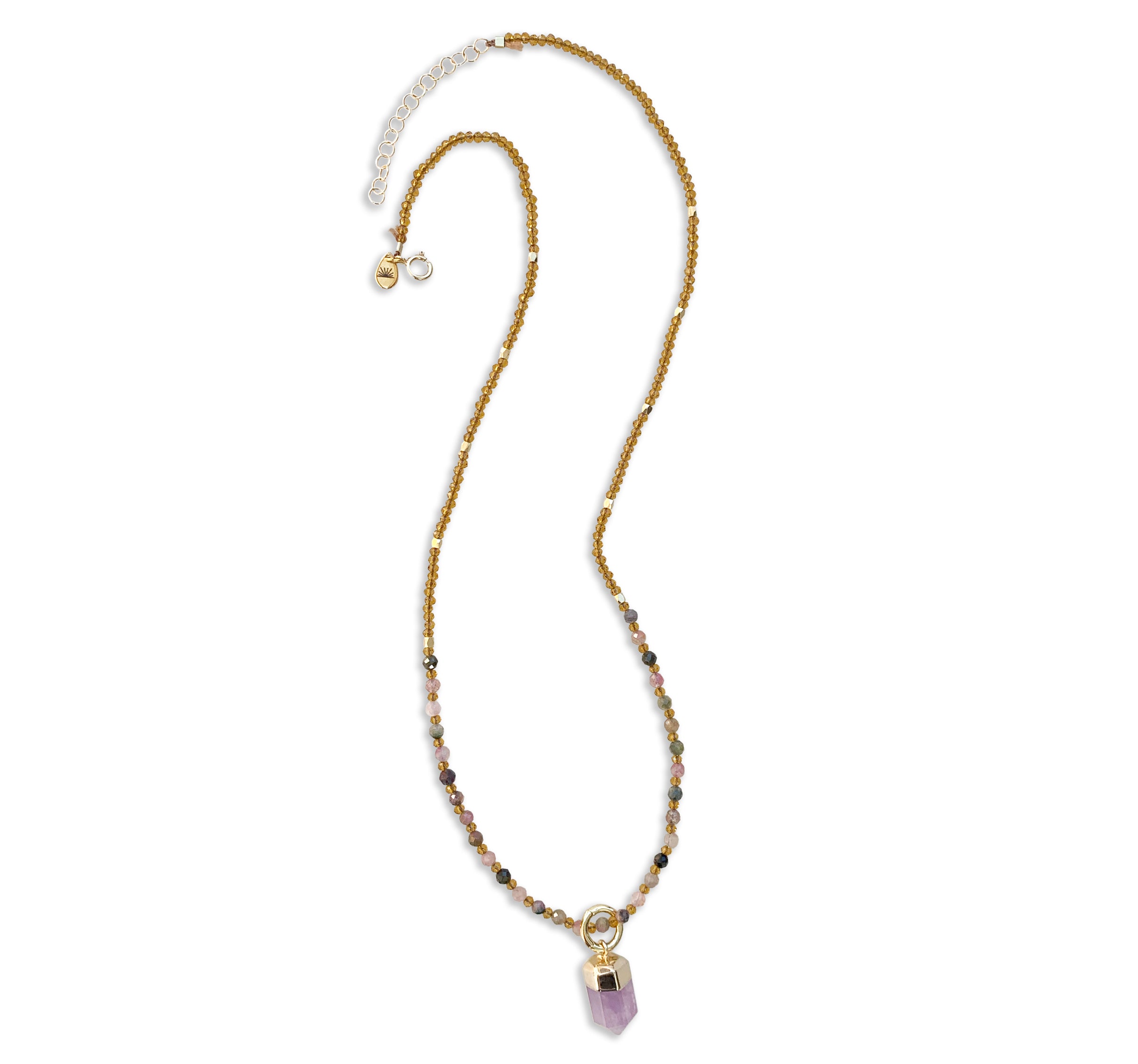 Cast-of-Stones-Tourmaline-Necklace-with-Amethyst-Crystal-Point-Charm