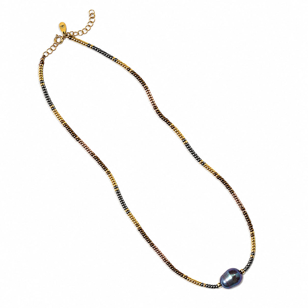 Wisdom & Grace Black Pearl Necklace
