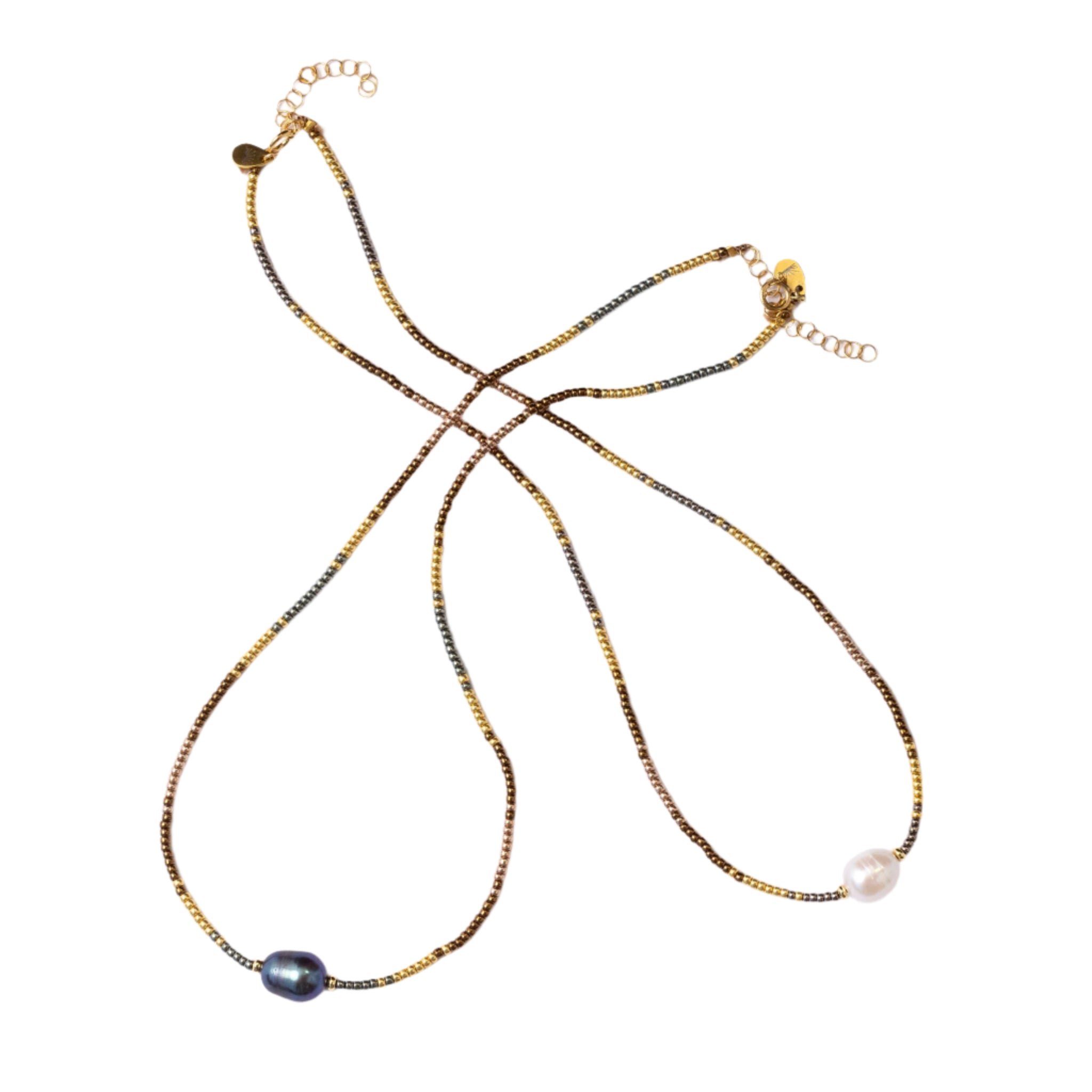 Black Pearl Solitaire Necklace