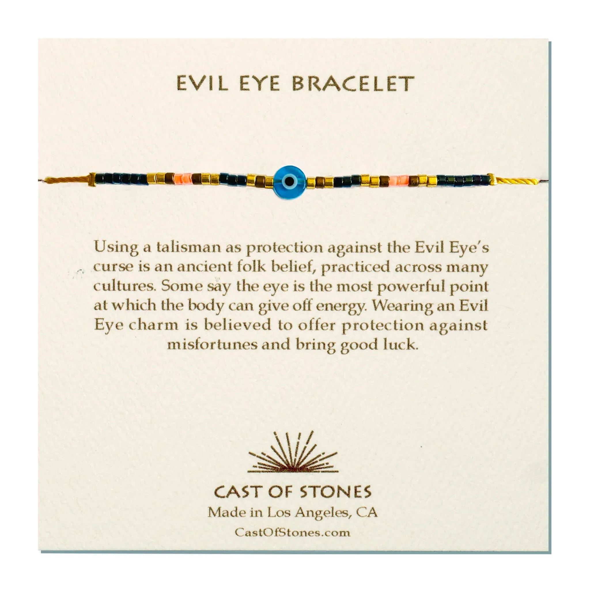 Evil Eye Bracelet - Turquoise/Coral/Night