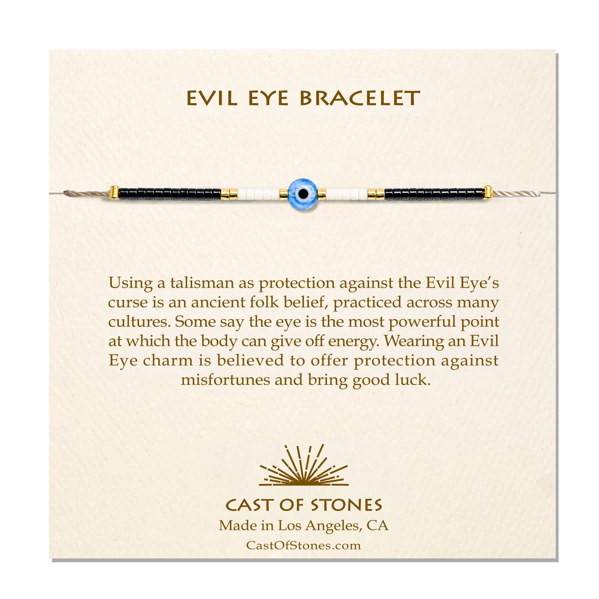Evil Eye Bracelet- Turquoise/White