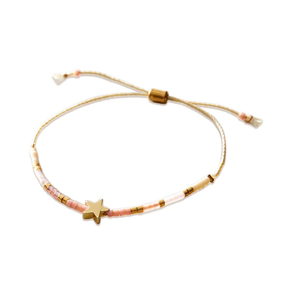 Lucky Star Bracelet - Gold/Peach