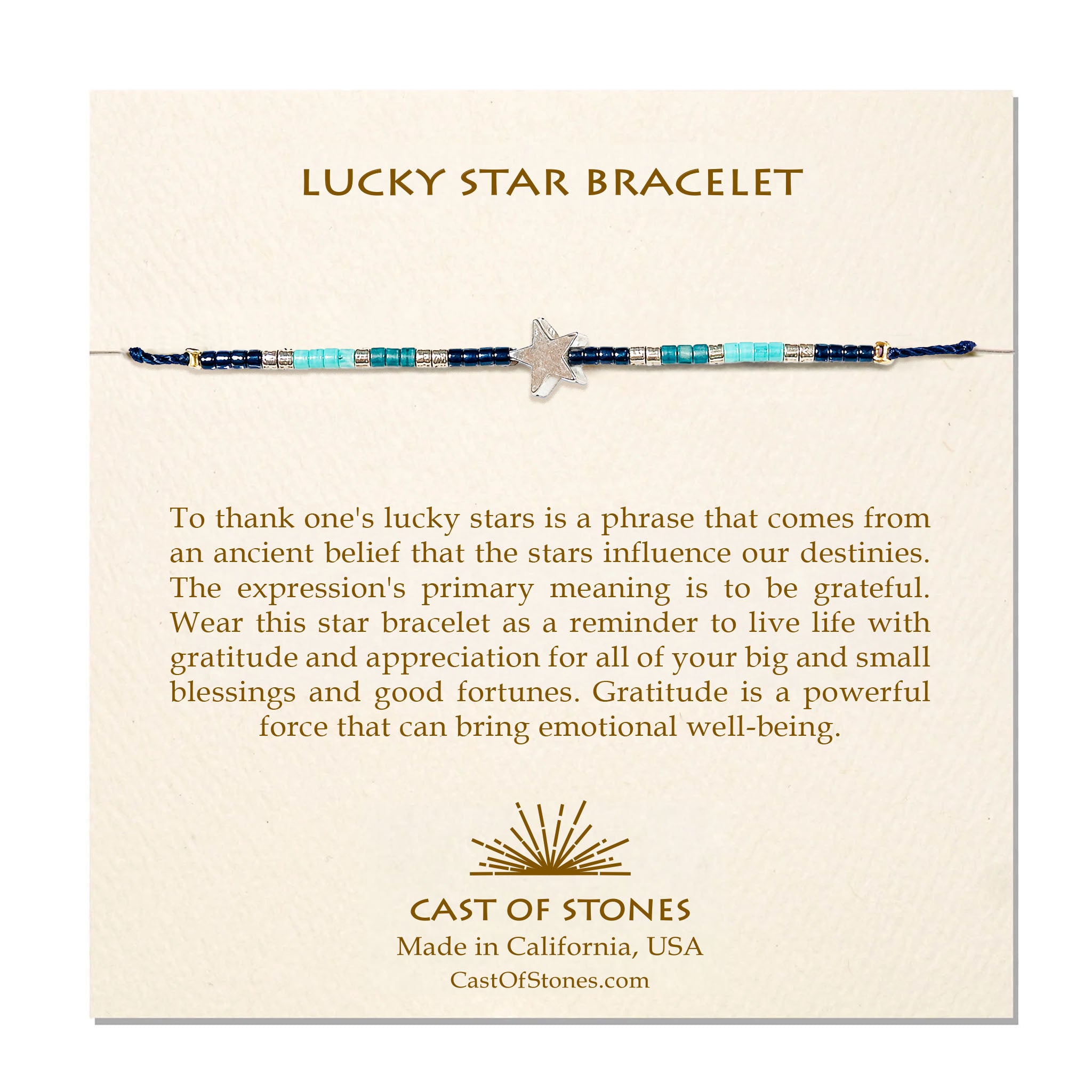 Lucky Star Bracelet - Silver/Blue
