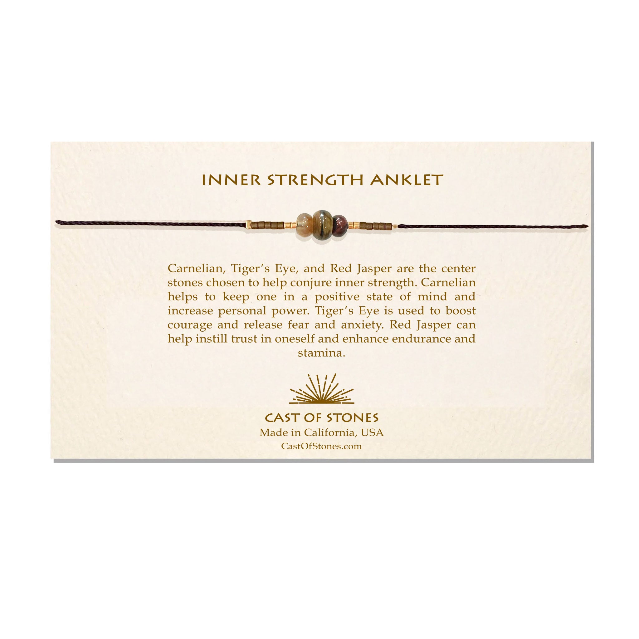 Inner Strength Gemstone Anklet