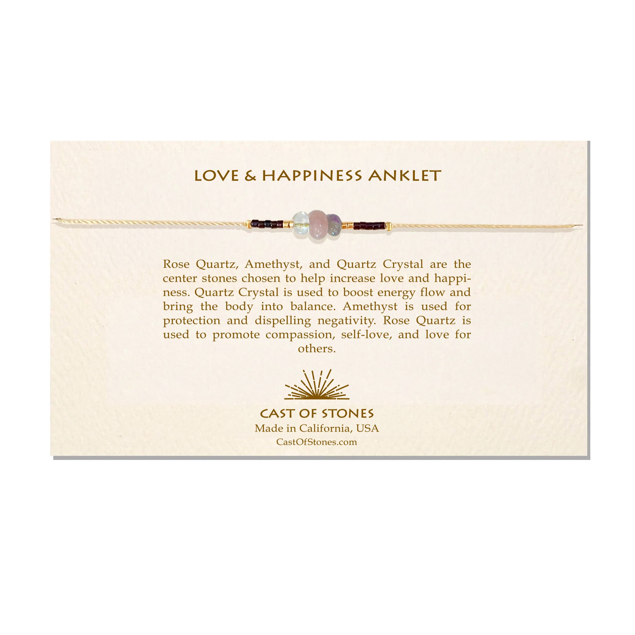 Love & Happiness Gemstone Anklet