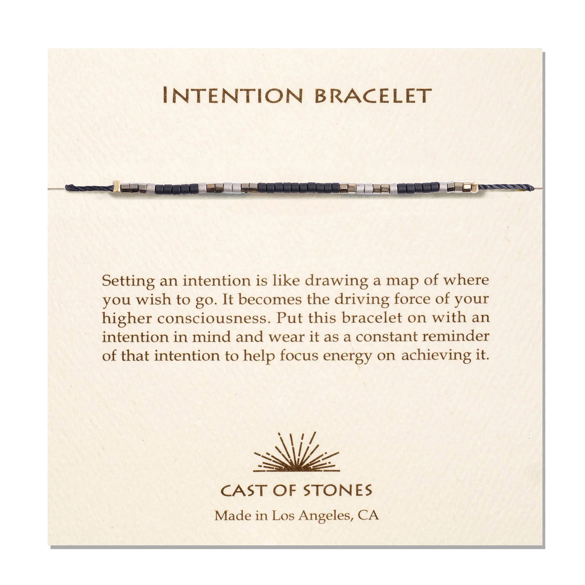 Intention Bracelet - Black/Grey