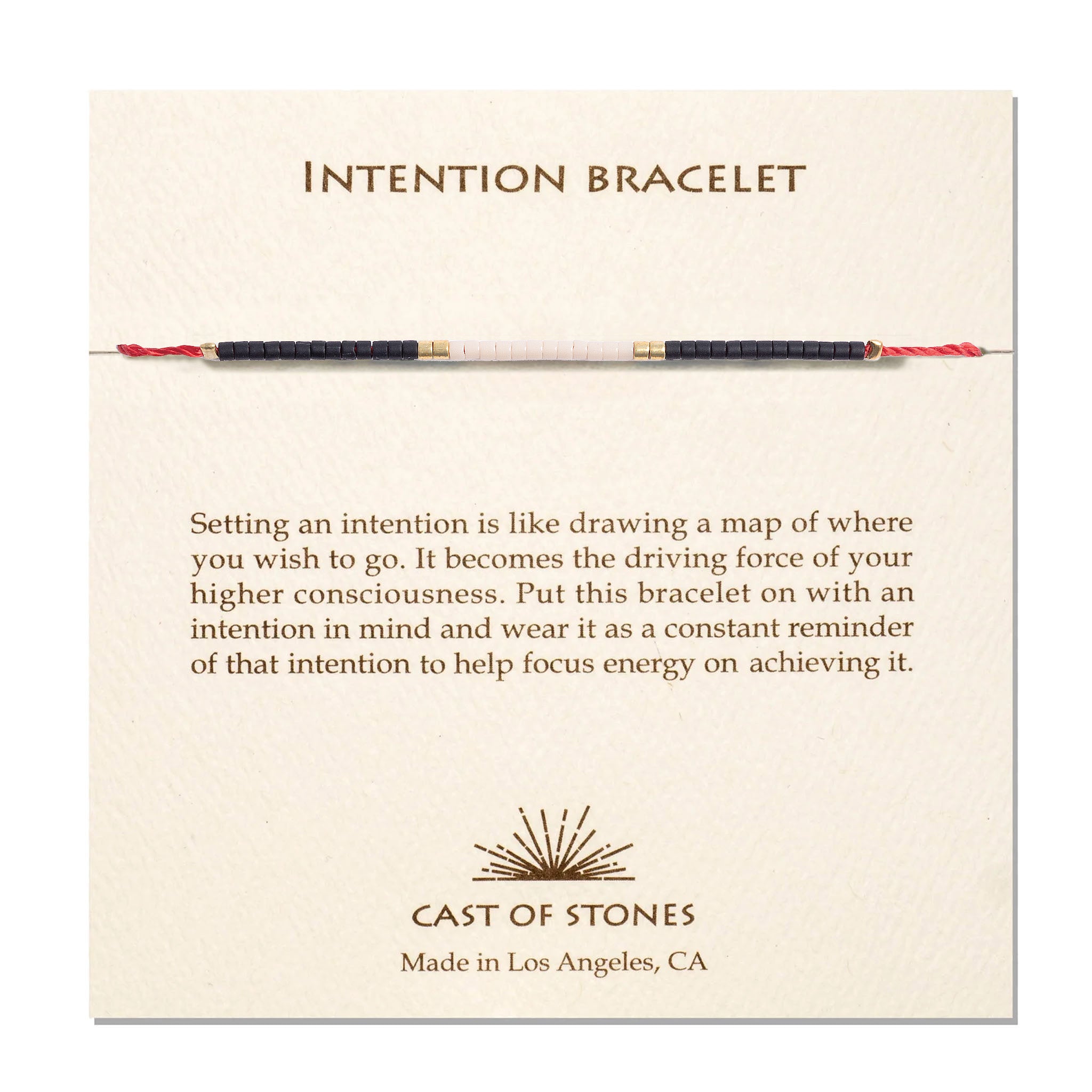 Intention Bracelet - Black/White