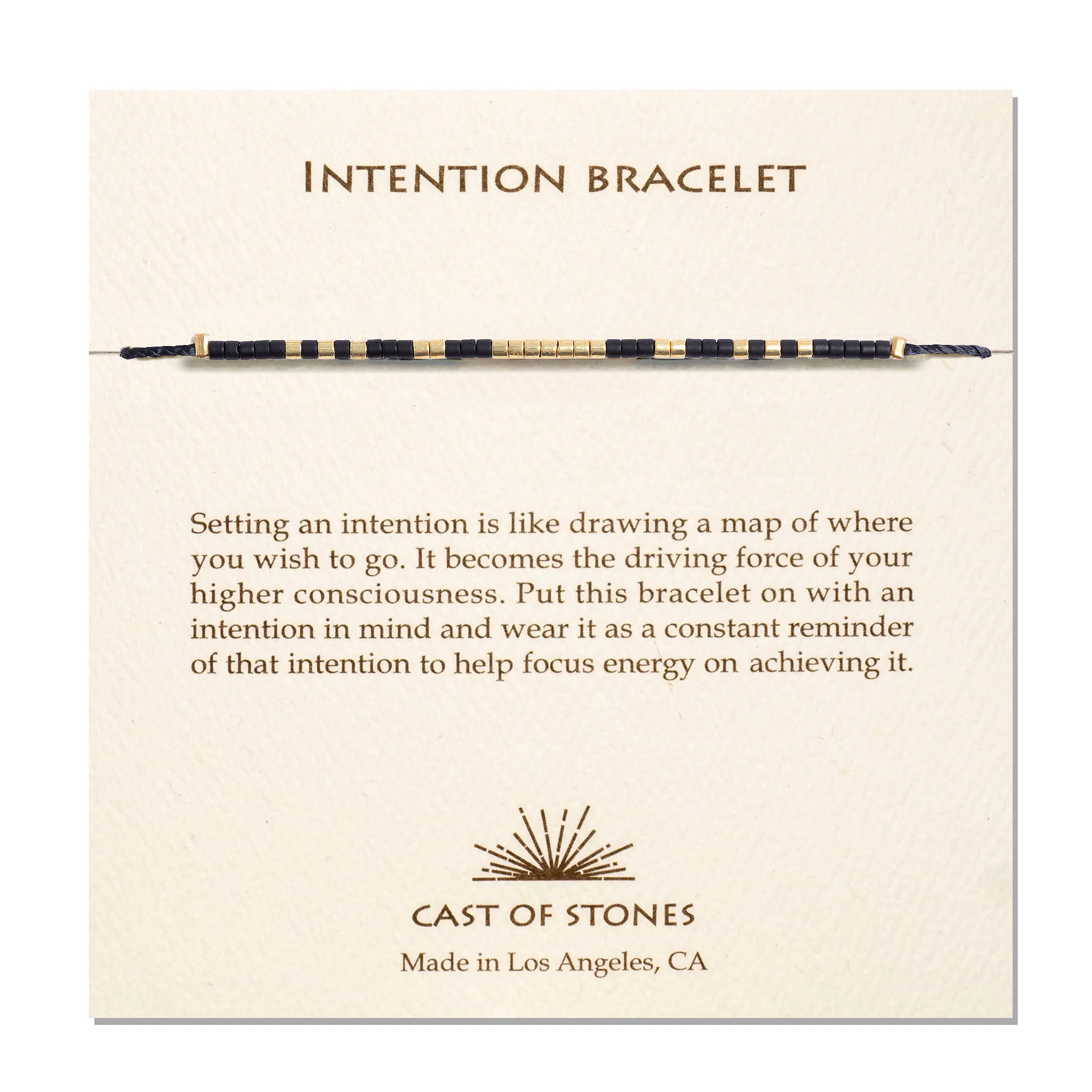 Intention Bracelet - Gold/ Black