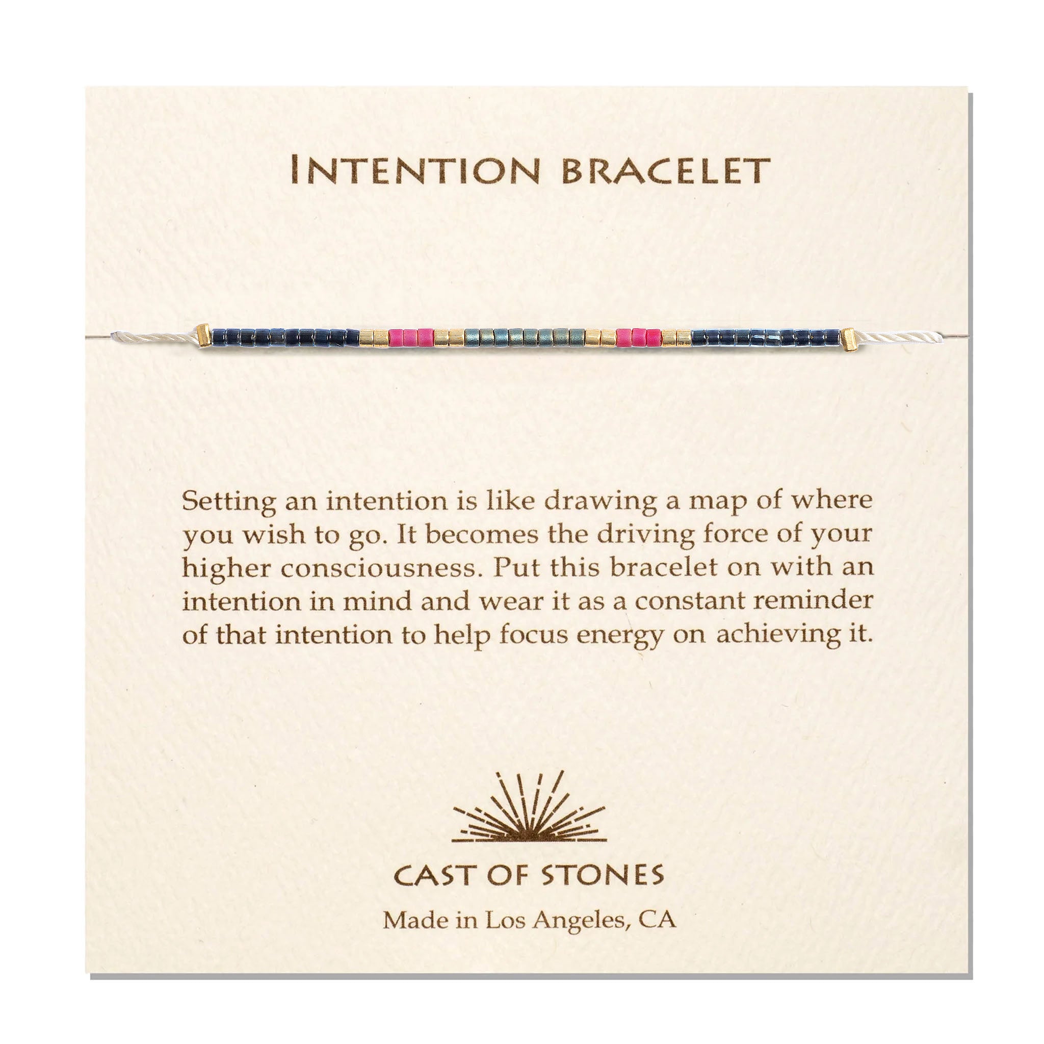 Intention Bracelet - Night/Patina/Red