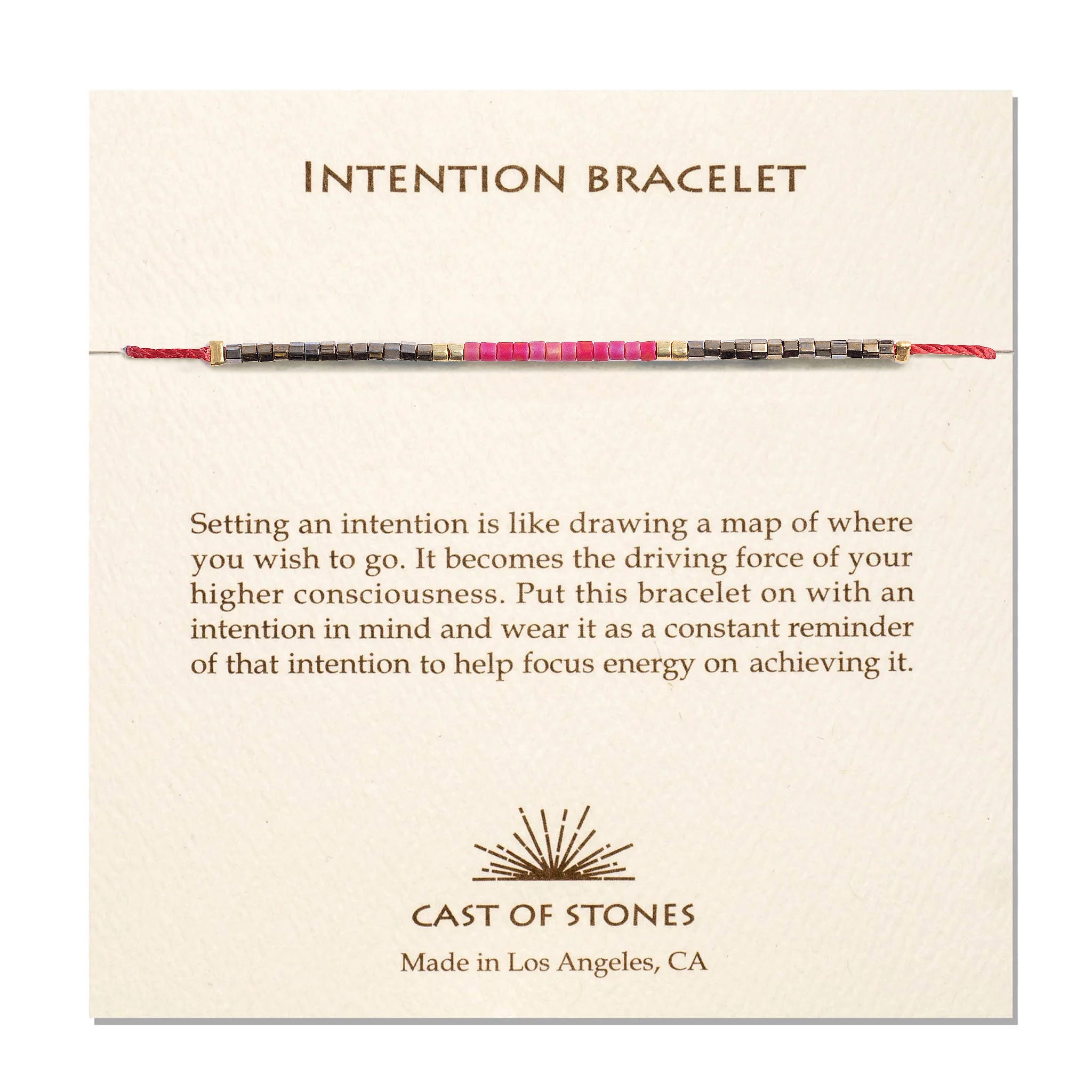 Intention Bracelet - Red/Neutral