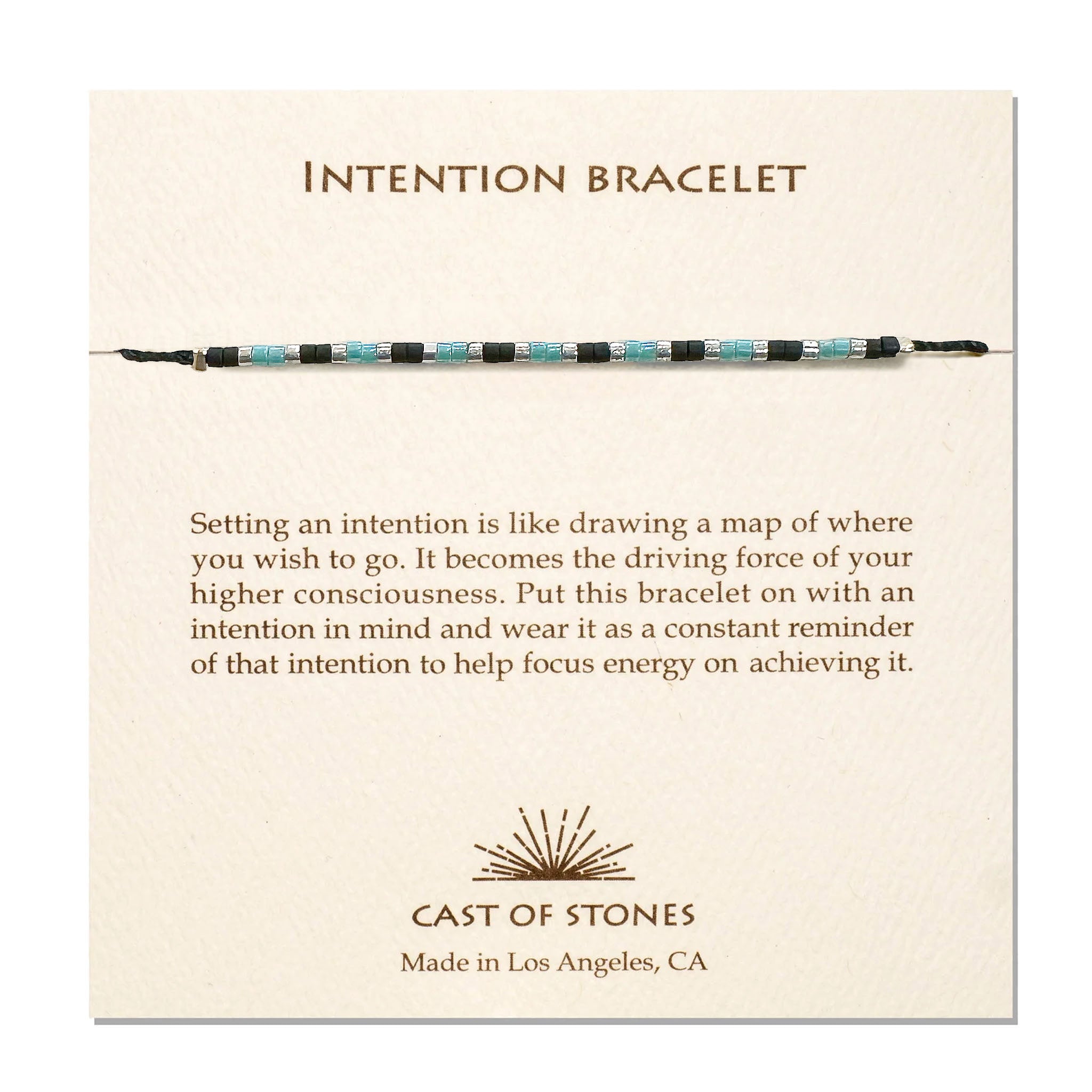 Intention Bracelet - Silver/Turquoise