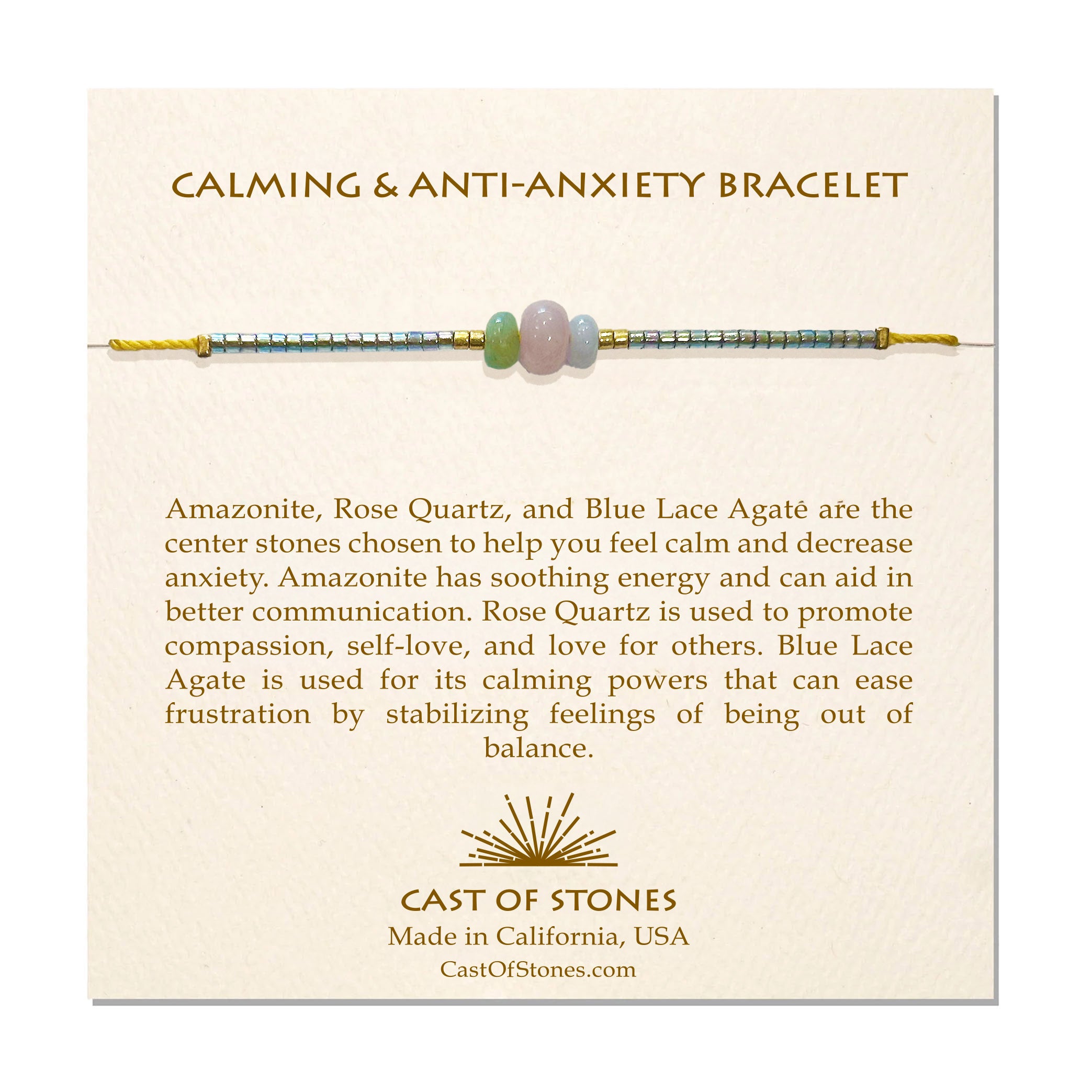 Calming & Anti-Anxiety Gemstone Bracelet