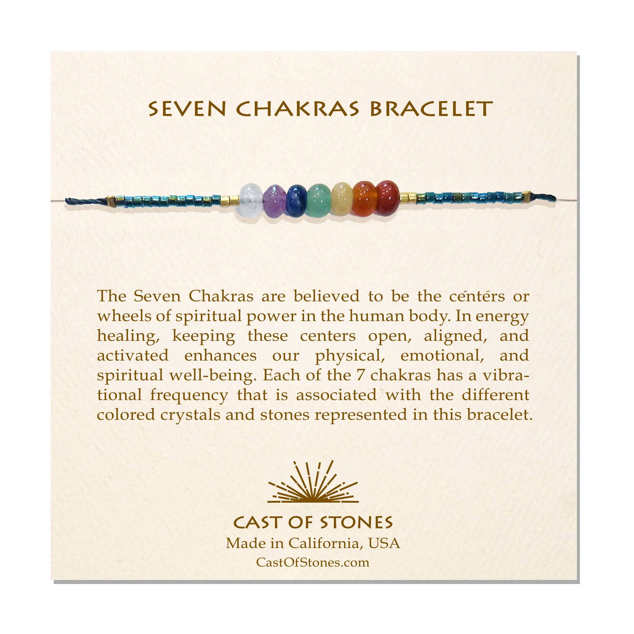 Seven Chakras Gemstone Bracelet