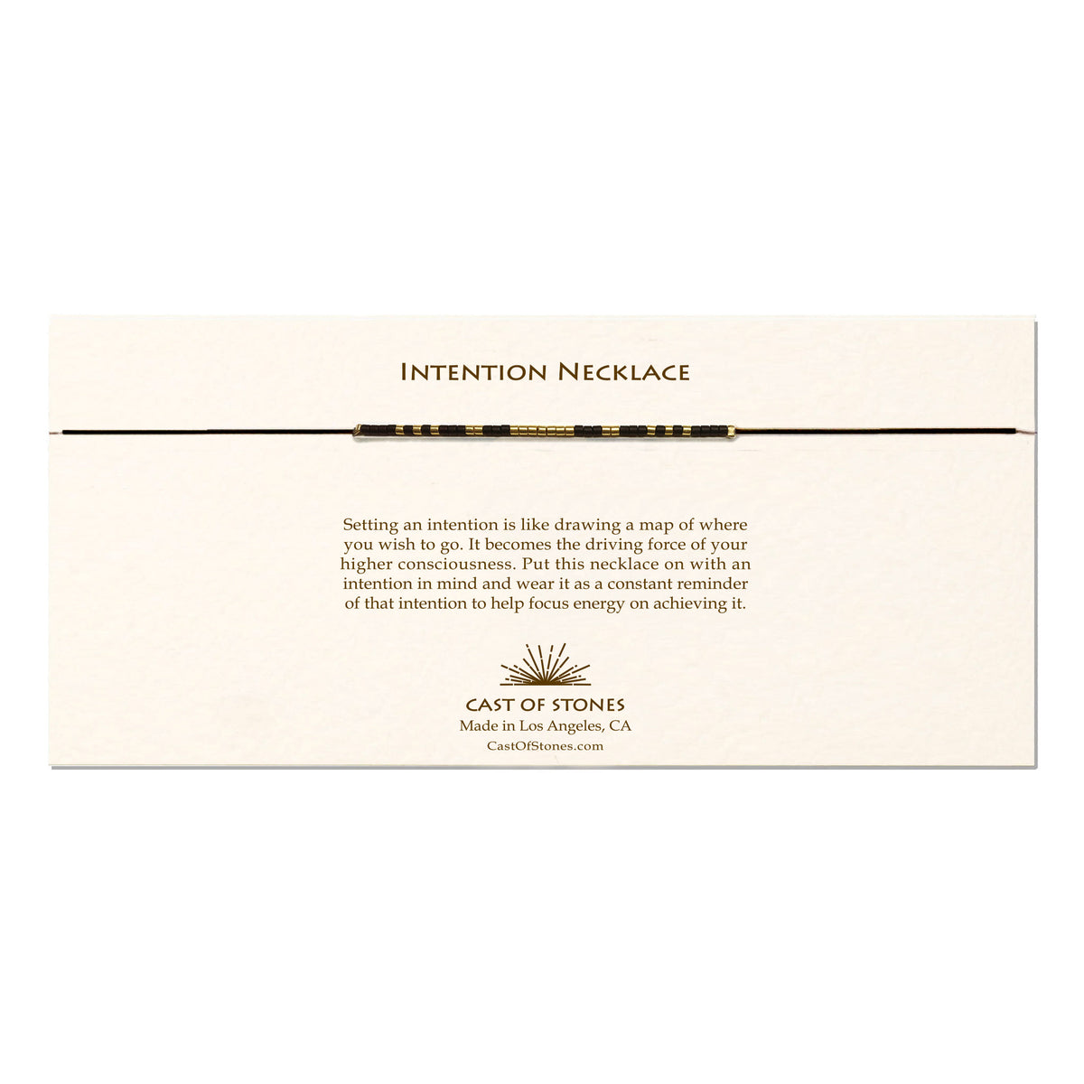 Intention Necklace -Gold/Black | Cast of Stones