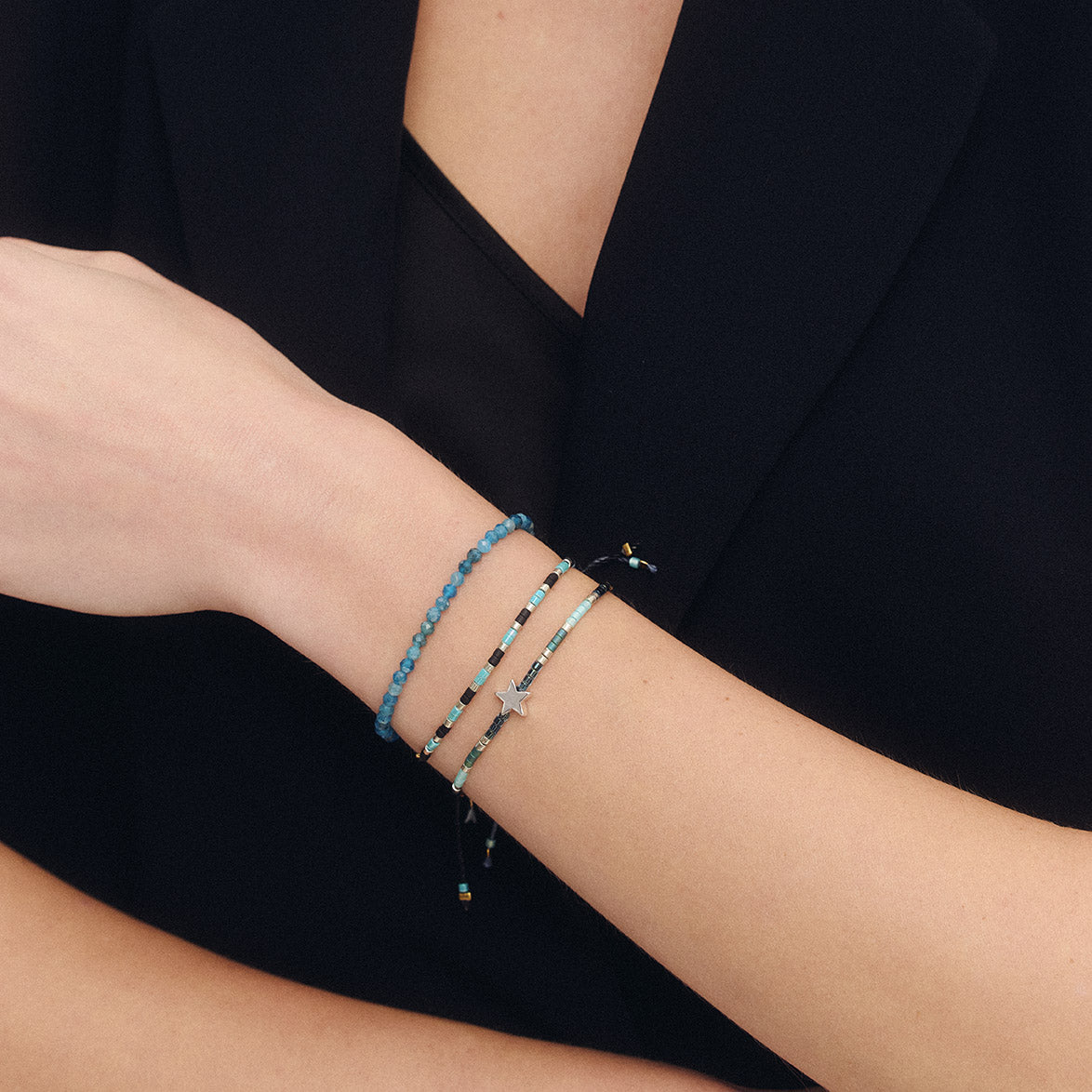 Lucky Star Bracelet - Silver/Blue
