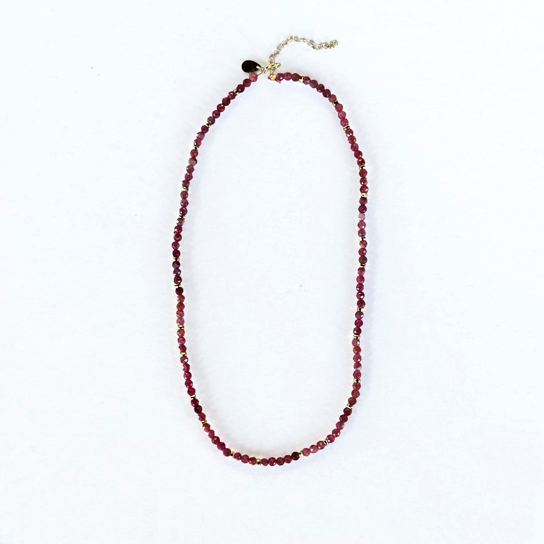 Garnet Faceted Gemstone Necklace