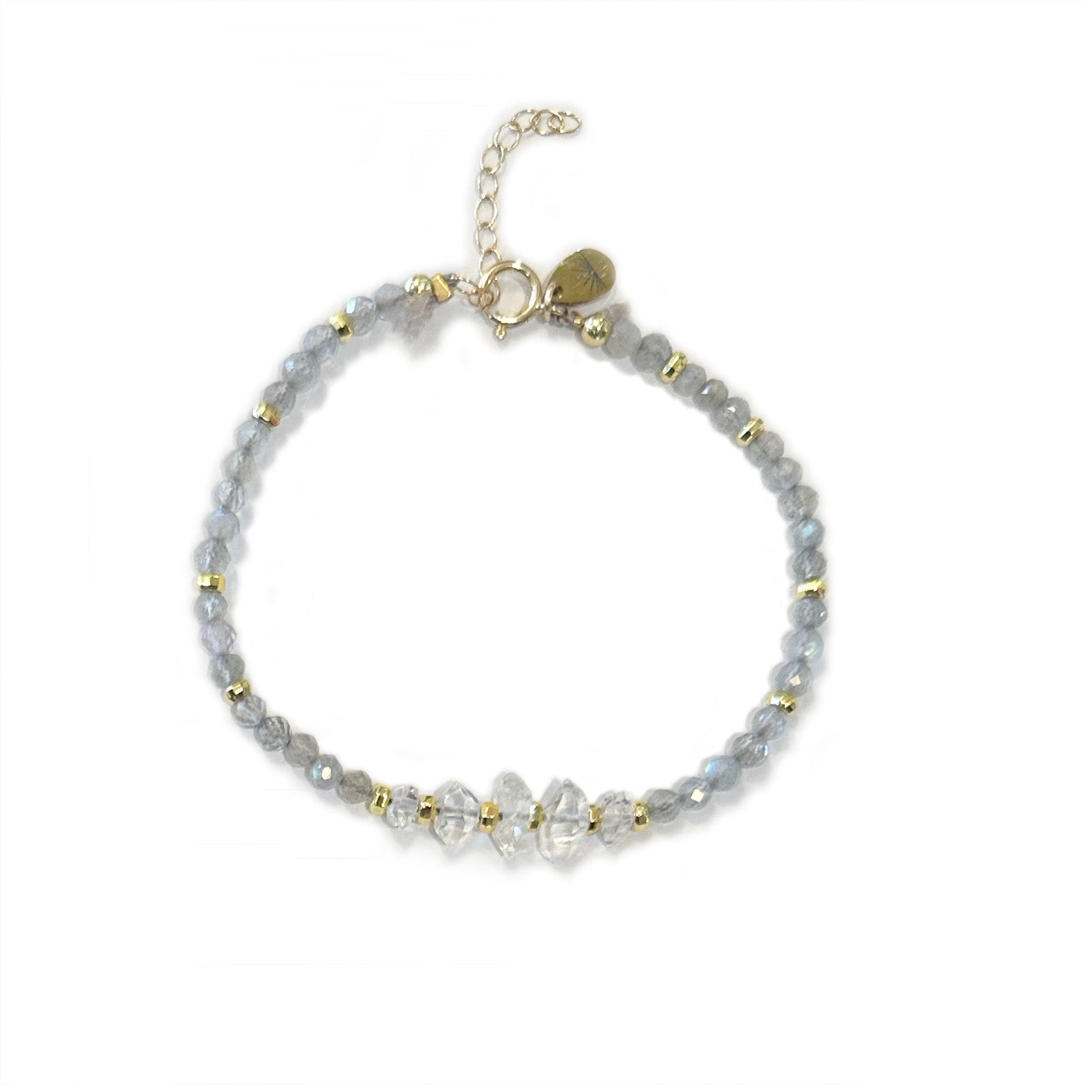 Herkimer Diamond and Labradorite Bracelet